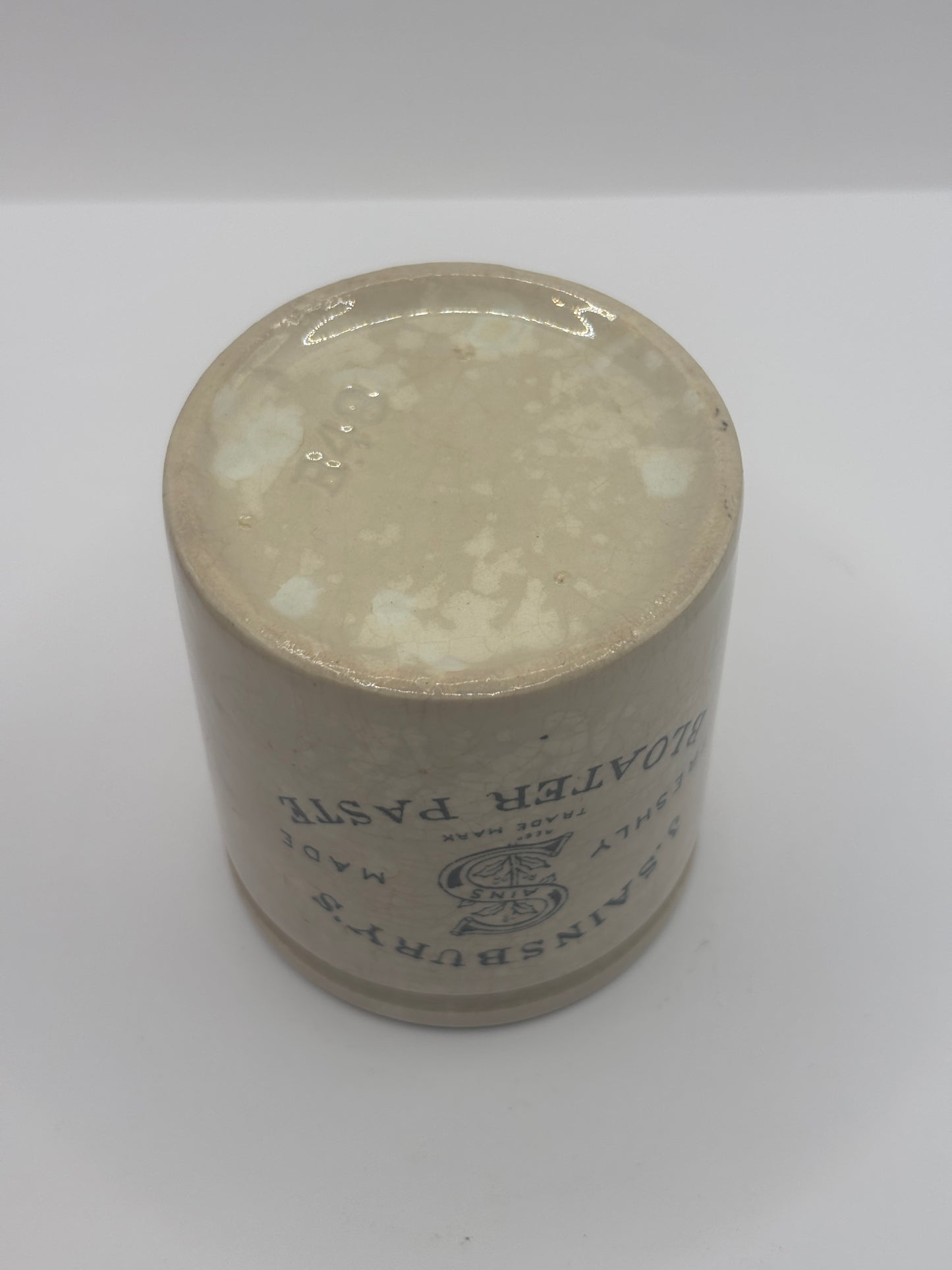 Old tall sainsburys advertising bloater paste pot