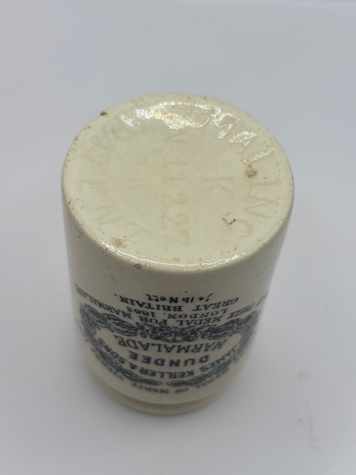 RARE SAMPLE SIZE rolled top dundee marmalade, James Keiller. 7.5cms