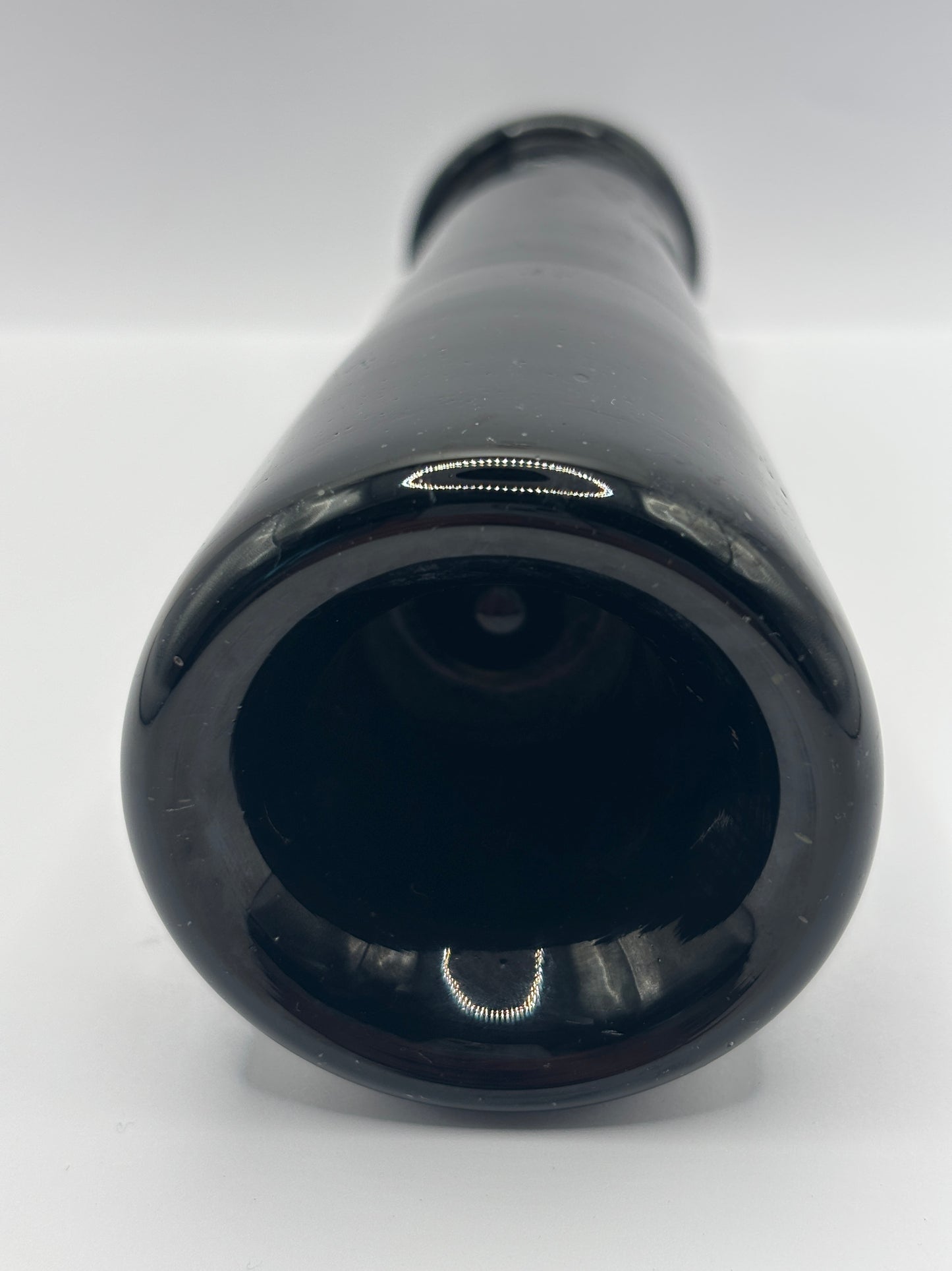 Old black glass truffle jar