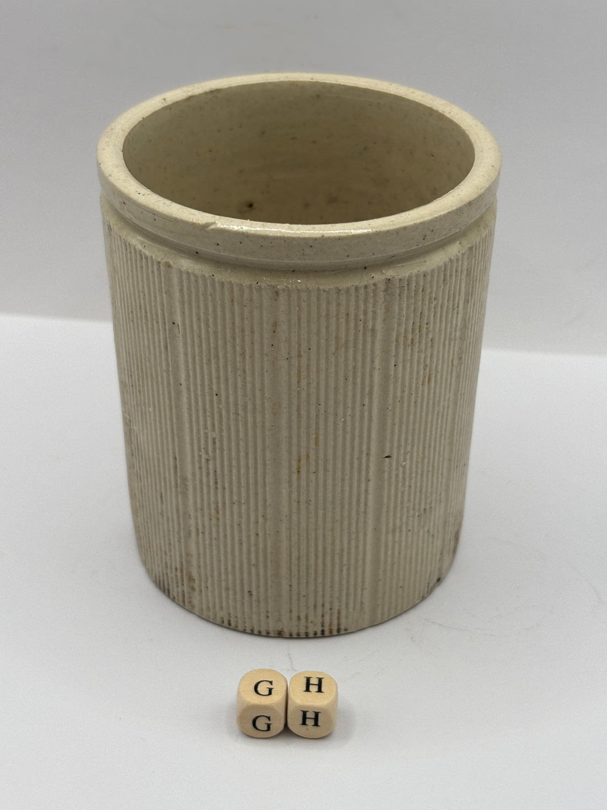 Old 1lb ribbed advertising stoneware jam pot (GH) Whittaker & Sons