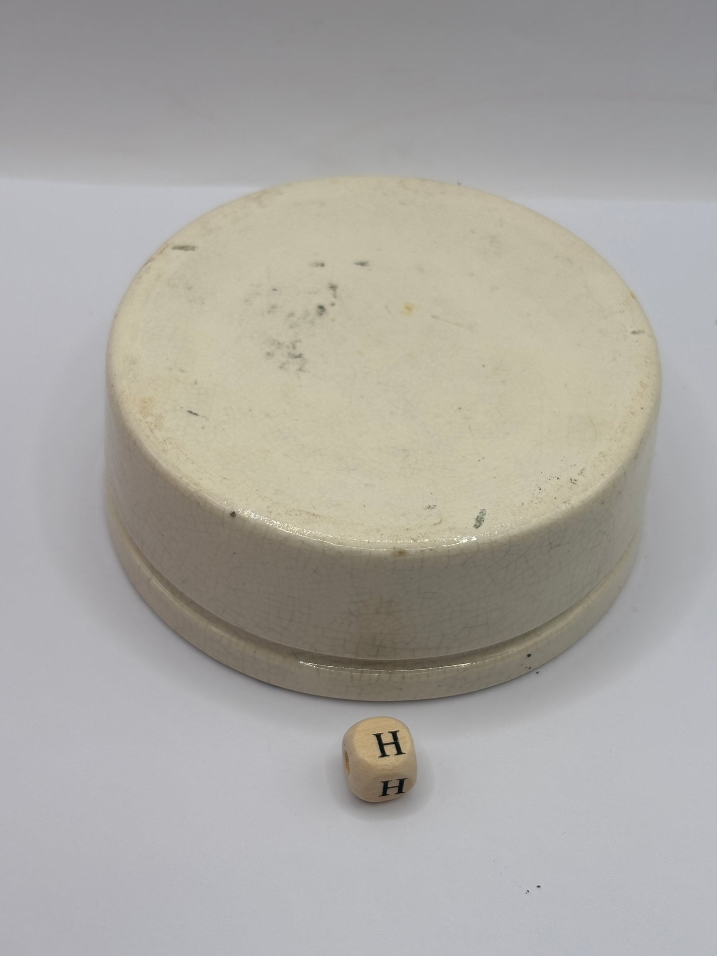 Old plain stoneware meat paste pot, potted meat (H)