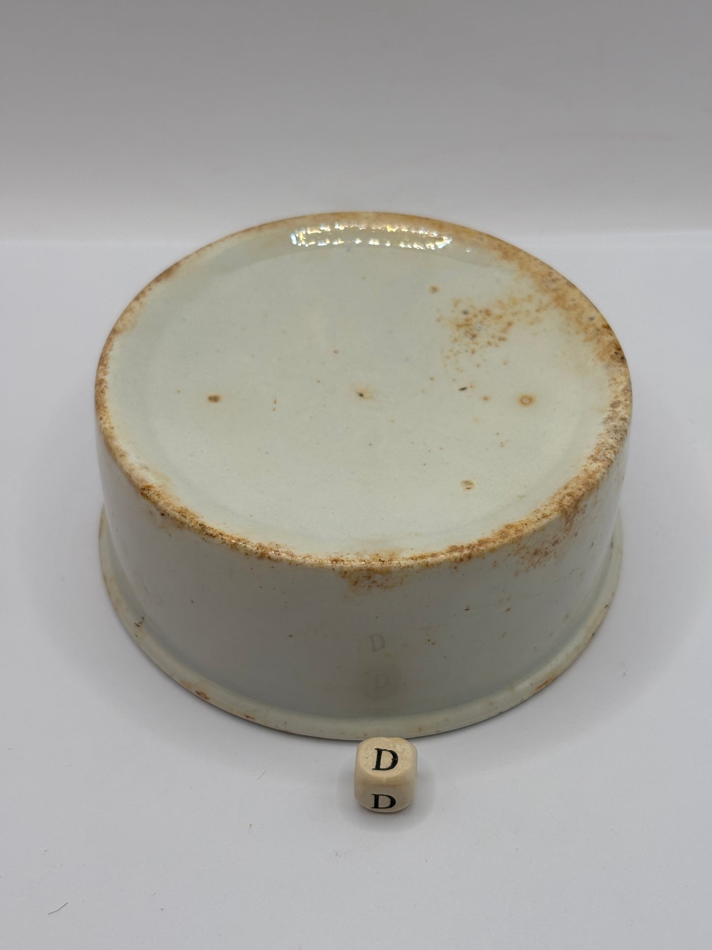Old plain stoneware meat paste pot (D)