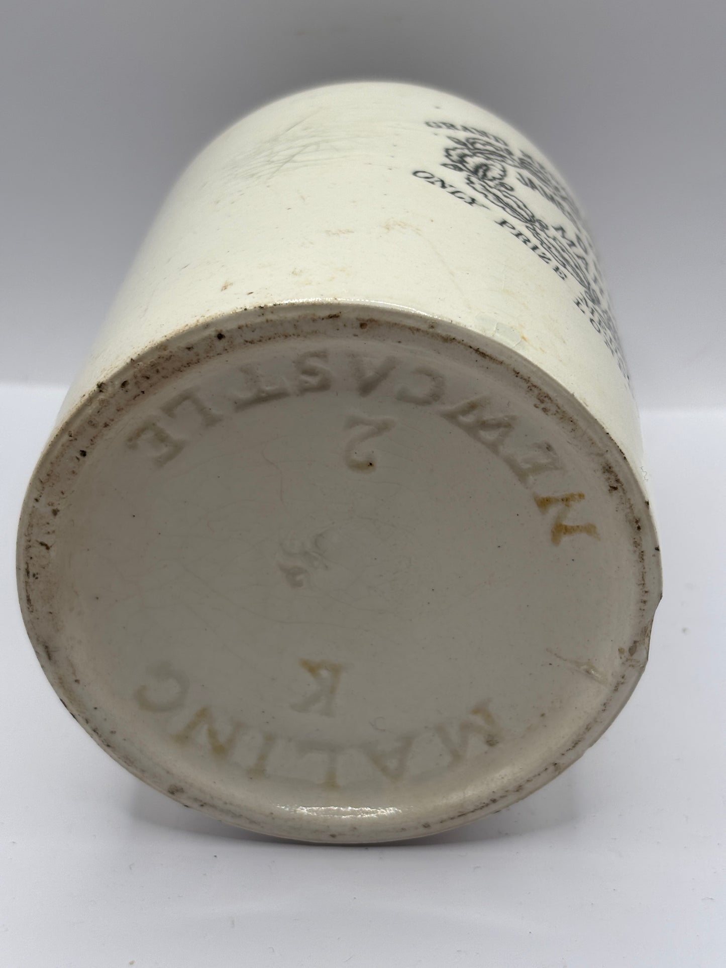 Old 2lb rolled top Dundee marmalade jar, collared top