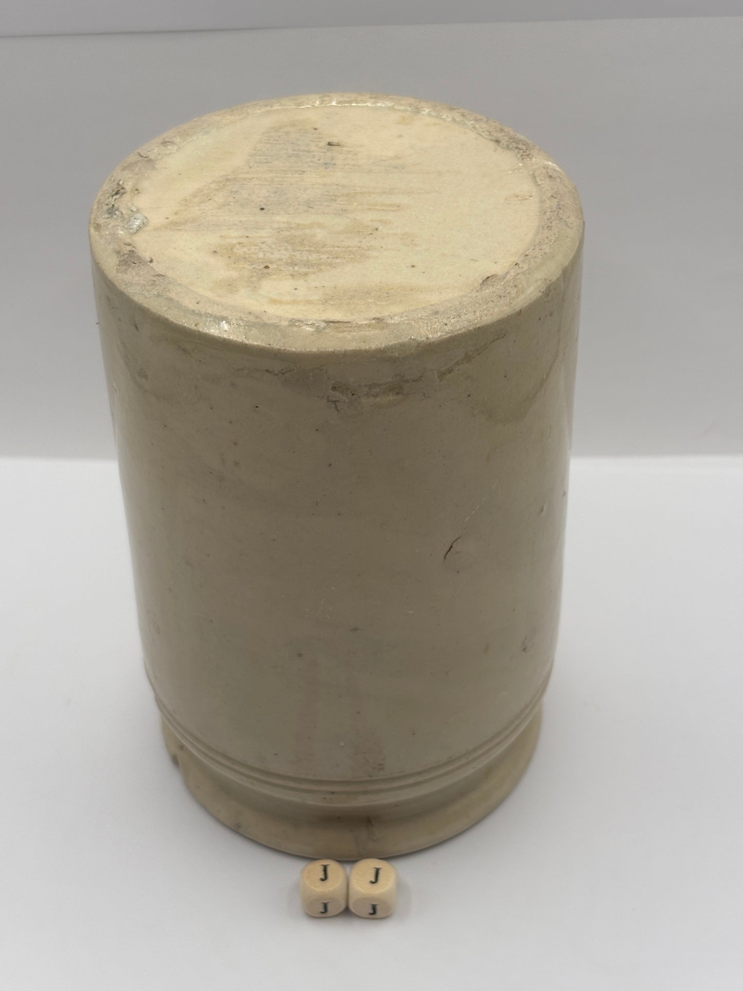 Old 2lb rolled top stoneware jam & marmalade pot (JJ)