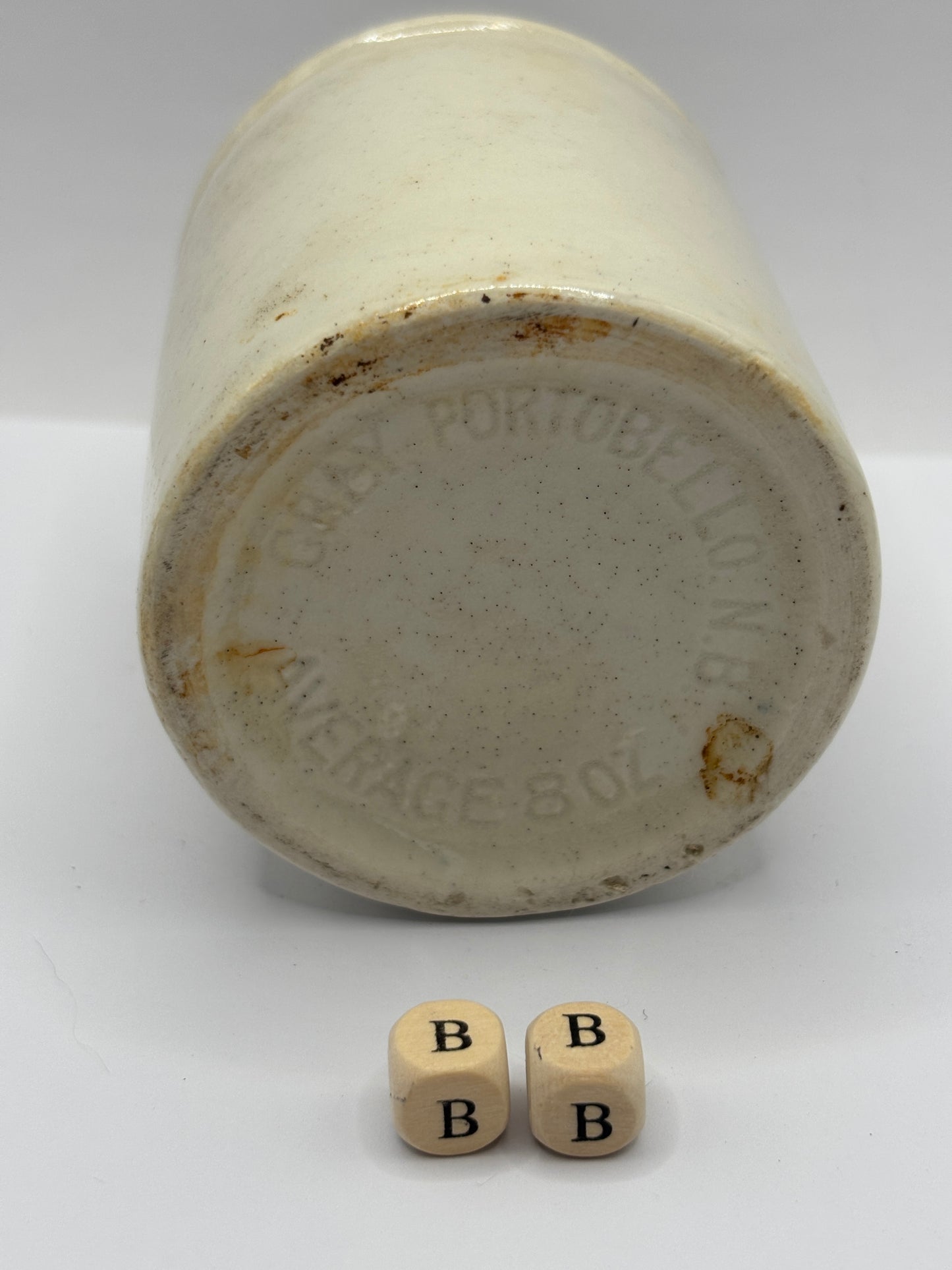 Old chunky stoneware pot (BB) hairline