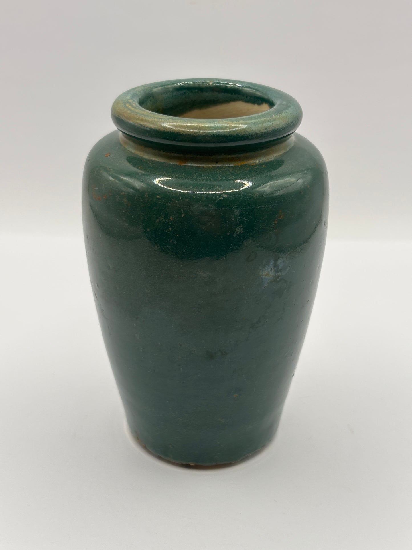 Old green advertising cream pot, Skelldale dairy. Ripon