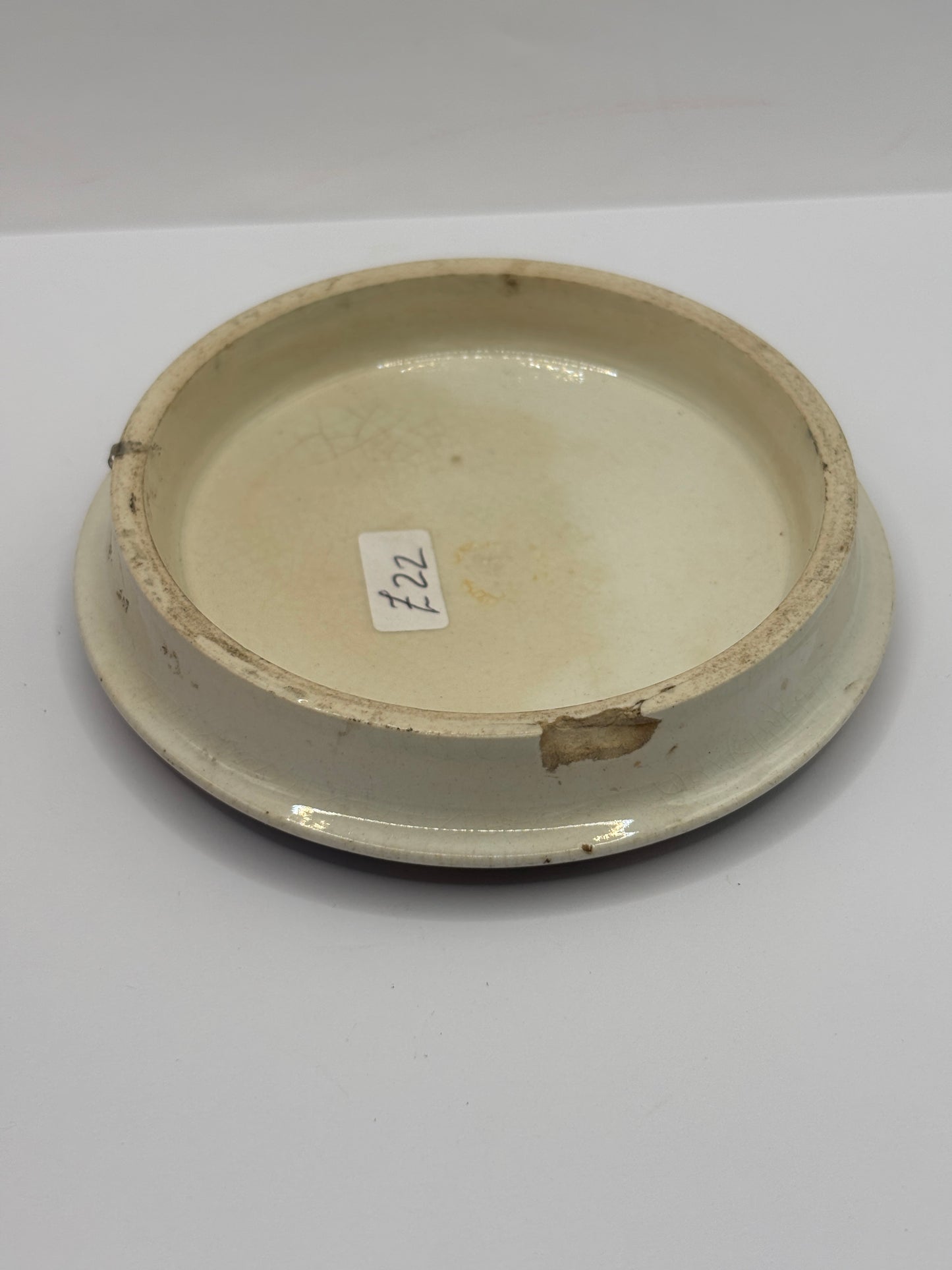 Old Prattware lid, A Pair. Chipped