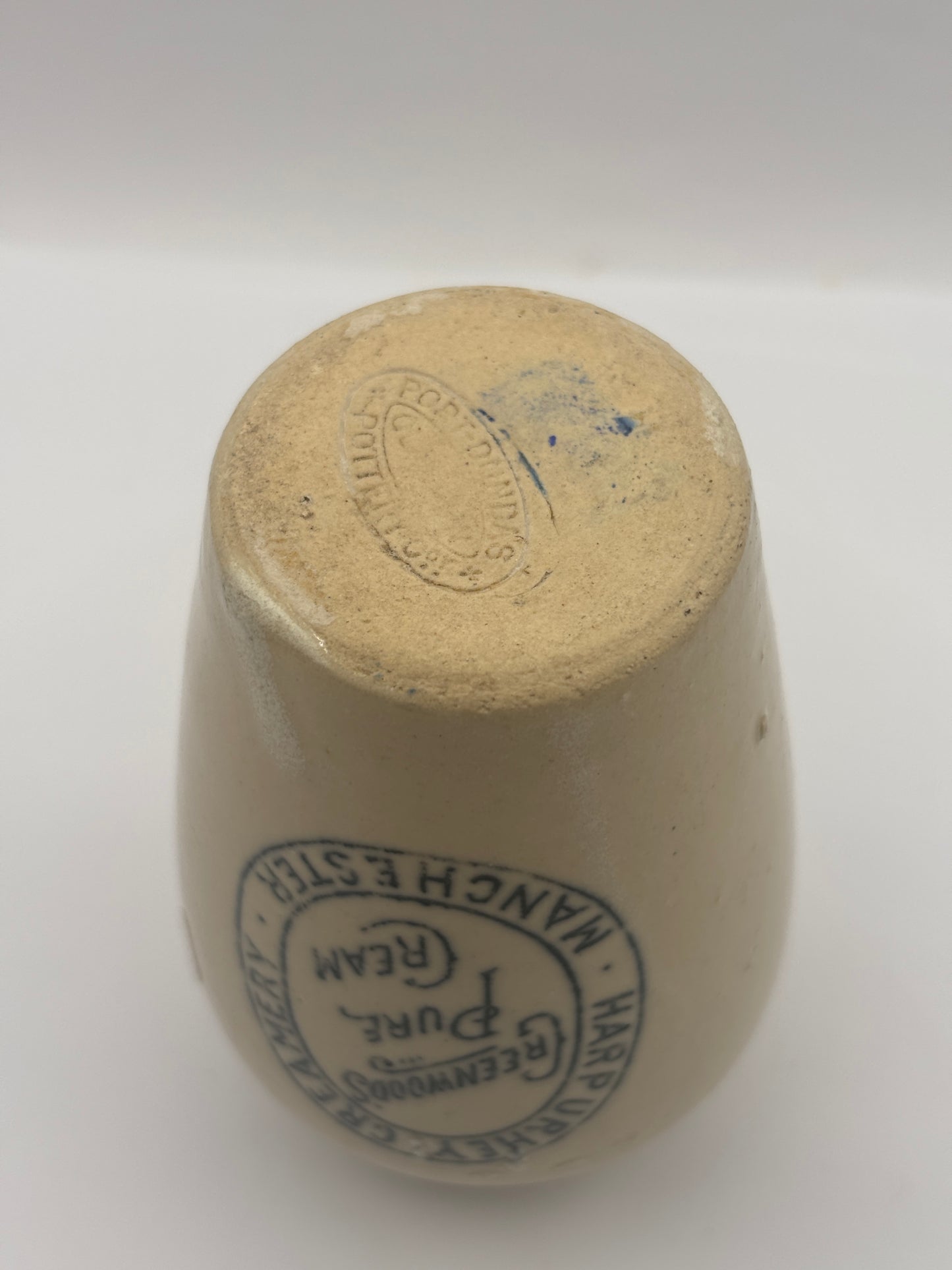 Old advertising cream pot, Harpurhey creamery Manchester