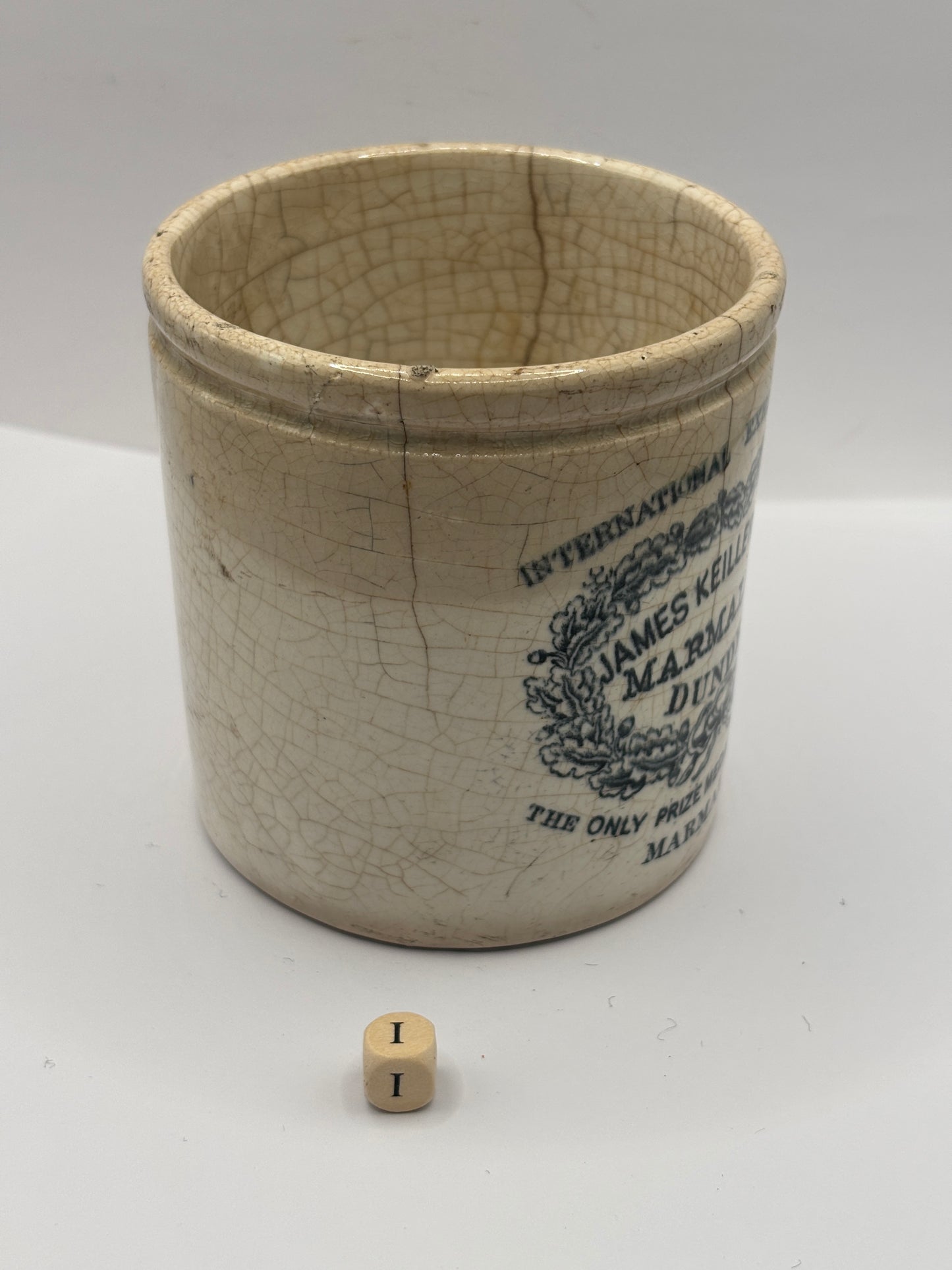 Old 1lb James Keiller Dundee marmalade Jar. Earlier design (i)