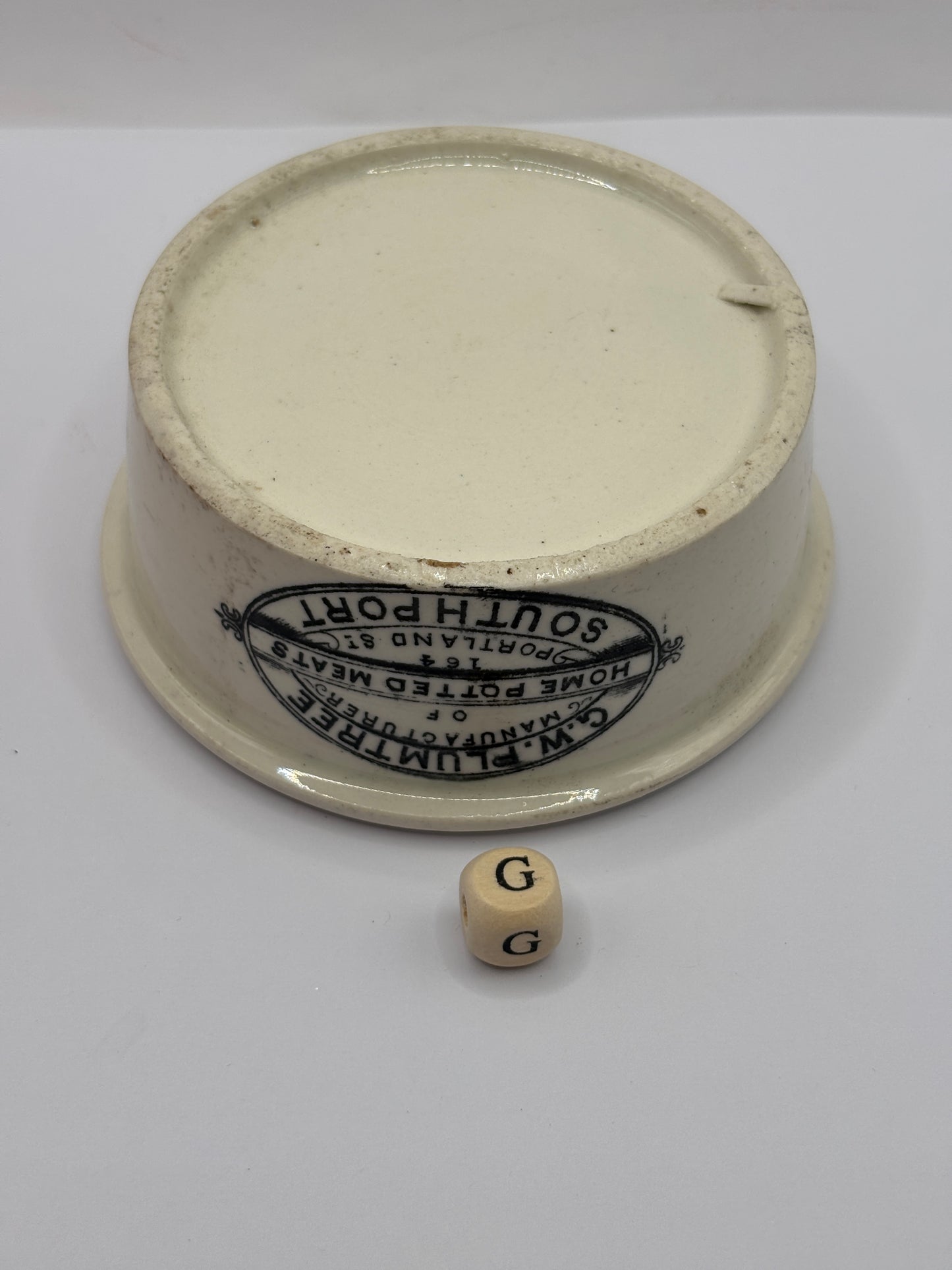 Old Plumtree advertising meat paste pot (G)