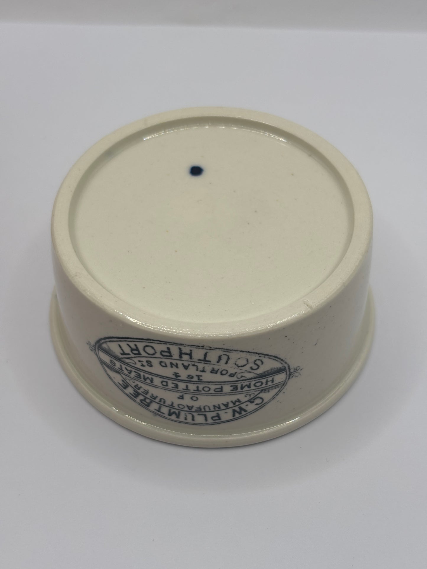 Old Plumtree advertising meat paste pot