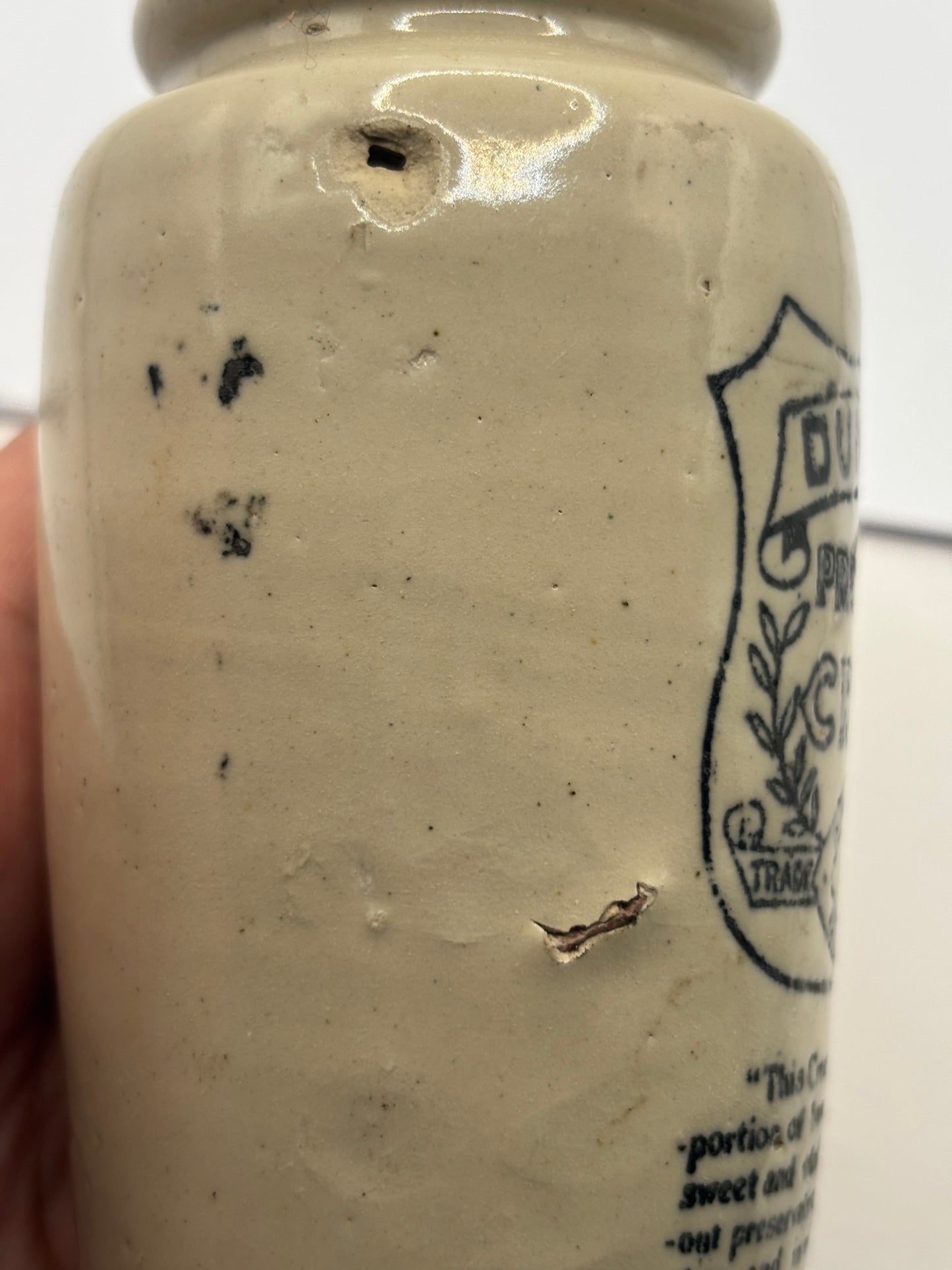 Old advertising cream pot,Dunragit preserved cream (B)