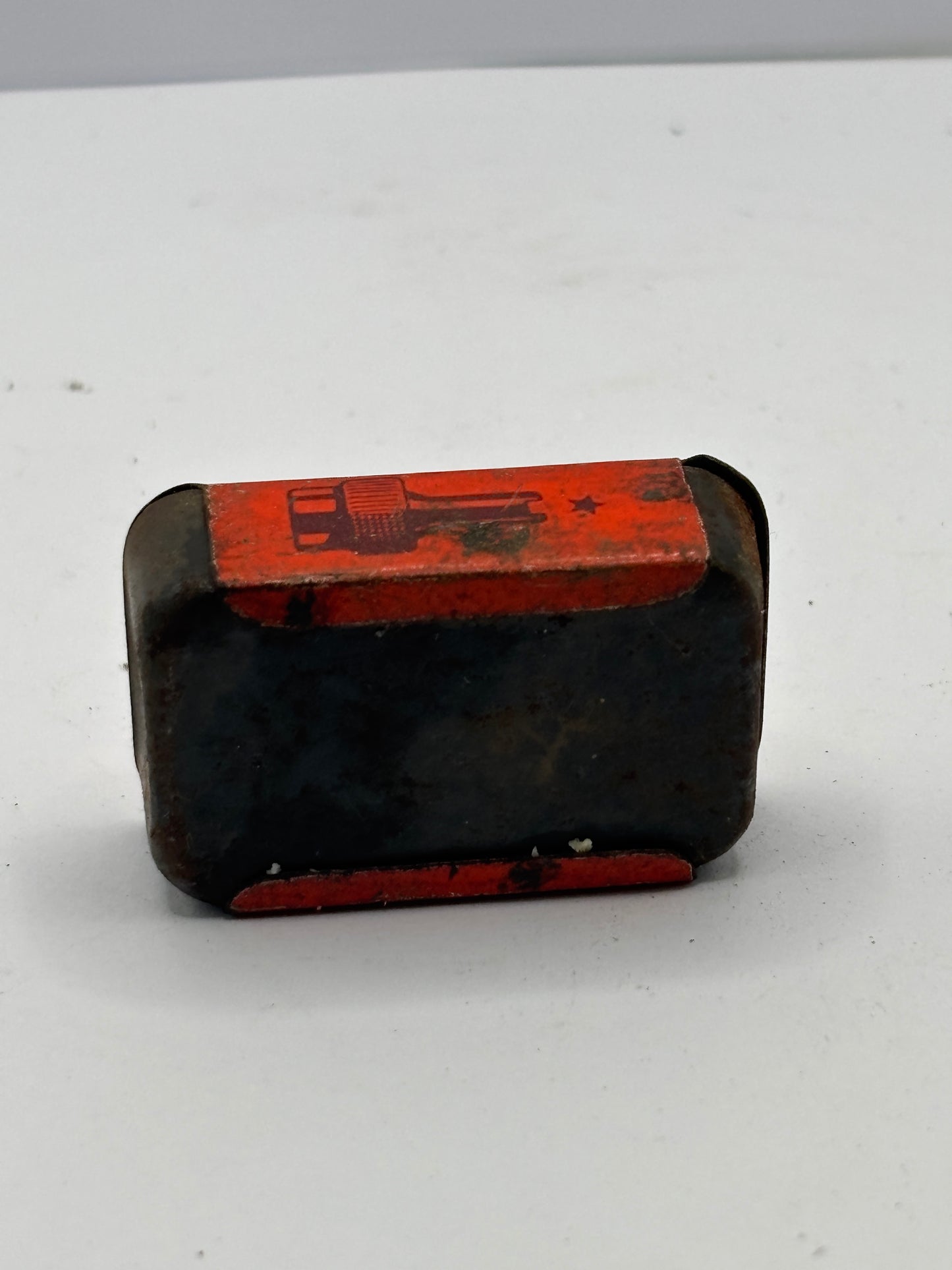 Small advertising tin, Shrader valve caps