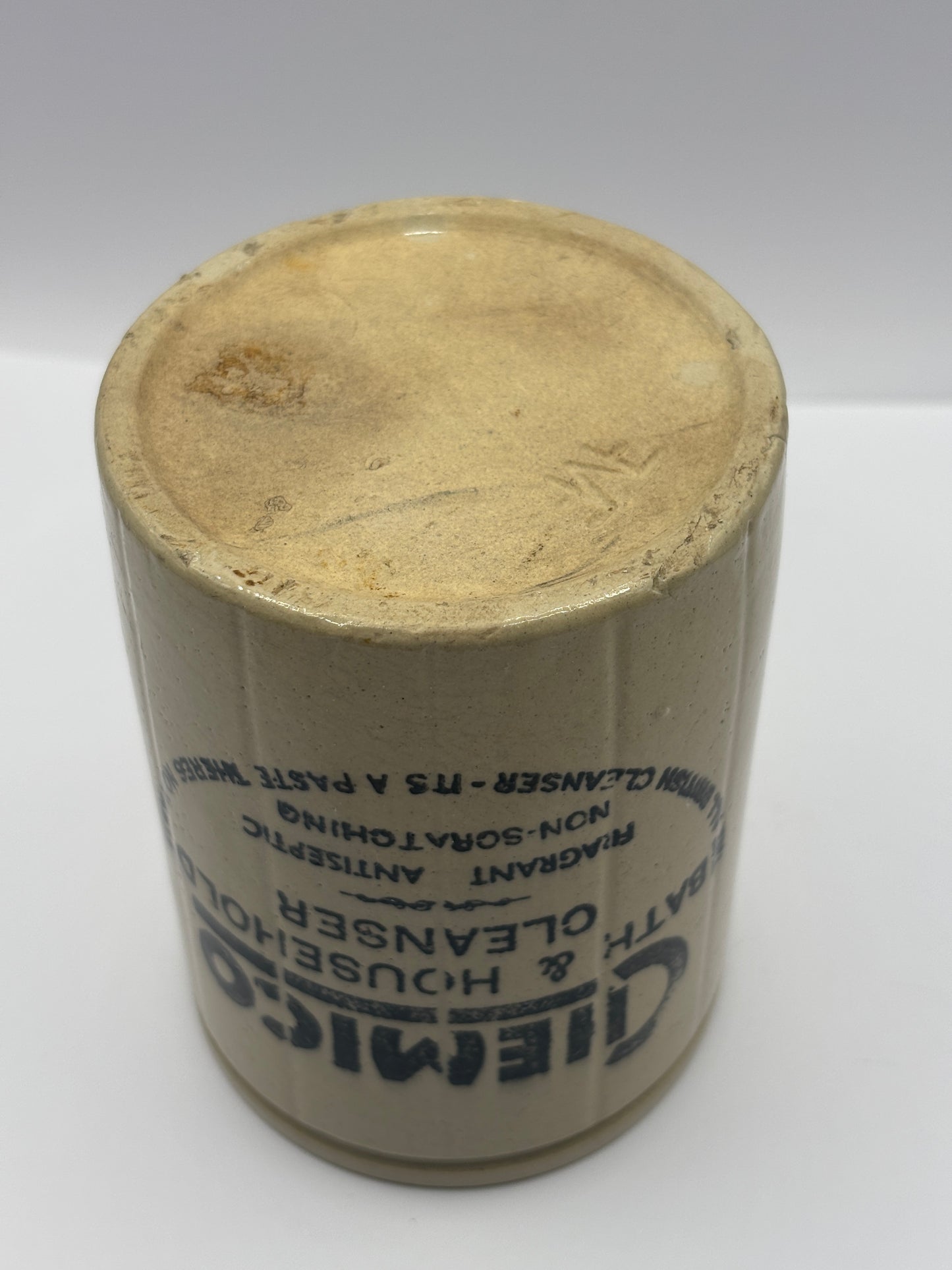 Old advertising jar, Chemico bath & household cleanser