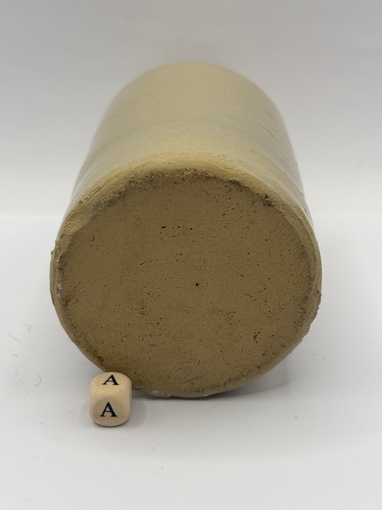 Old stoneware Fish & Ring brand advertising bottle (a)