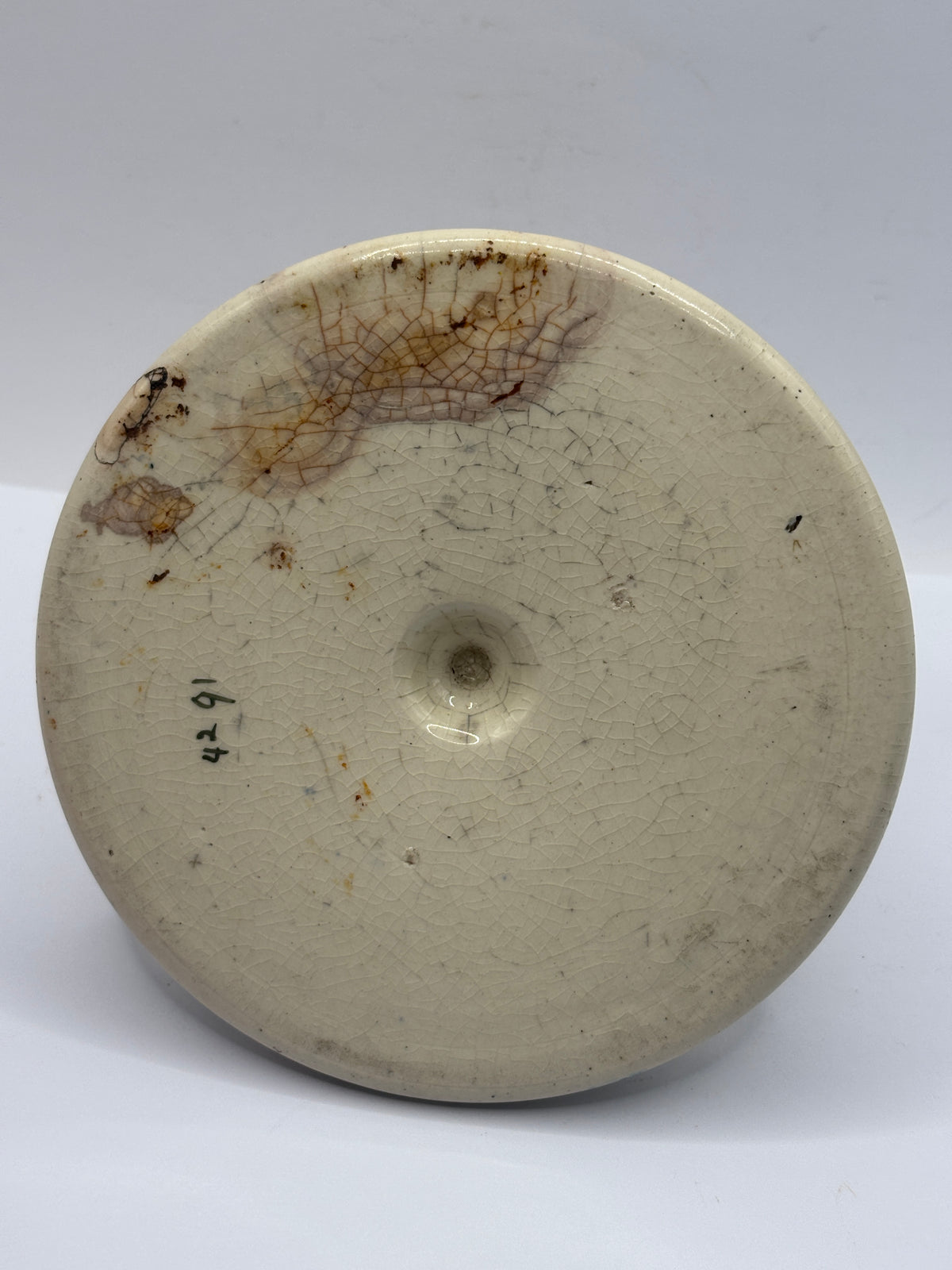 Old advertising stoneware match striker. HY Bannister Manchester