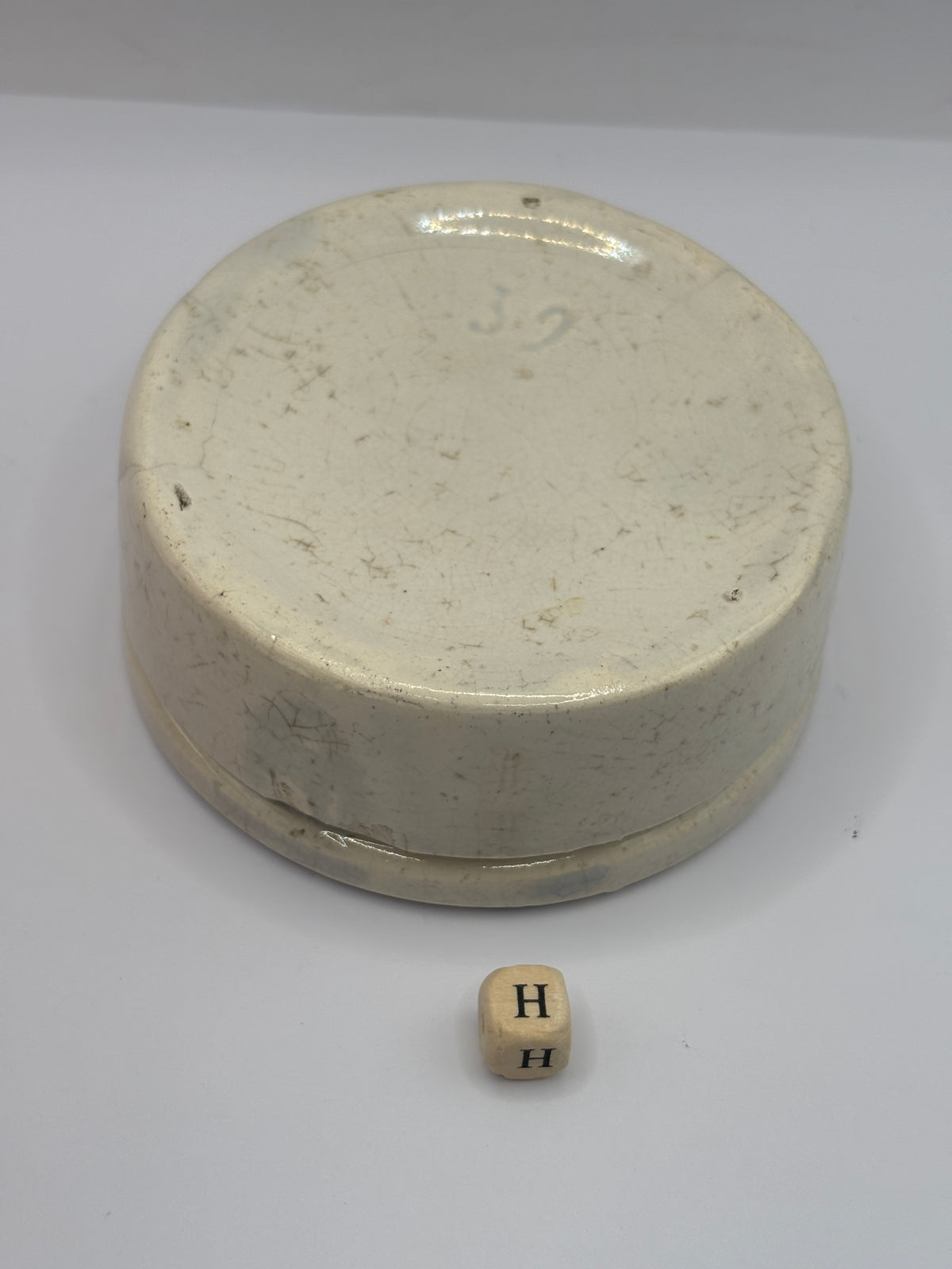 Old plain stoneware meat paste pot. Potted meat (H)