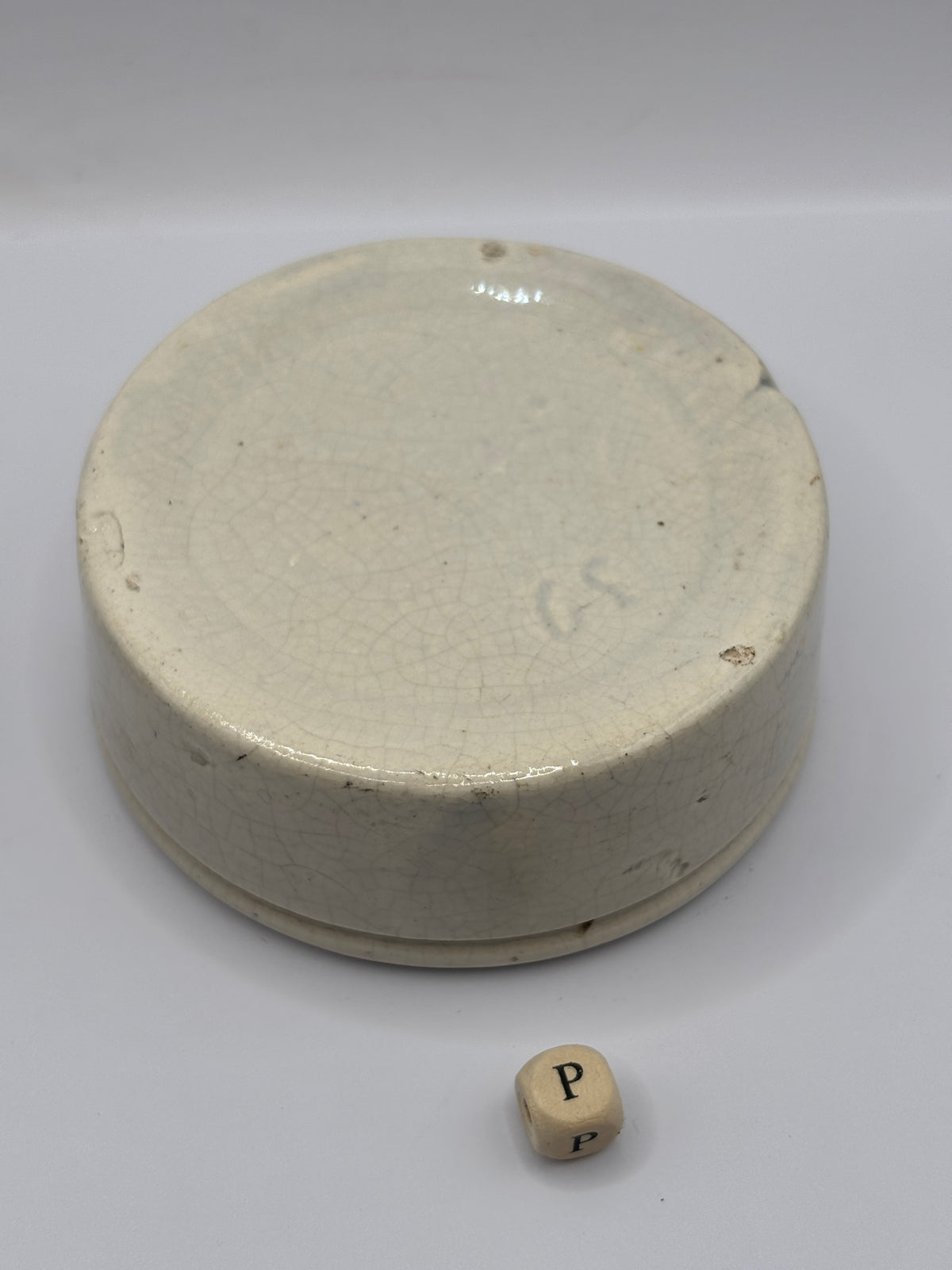 Old plain stoneware meat paste pot. Potted meat (P)