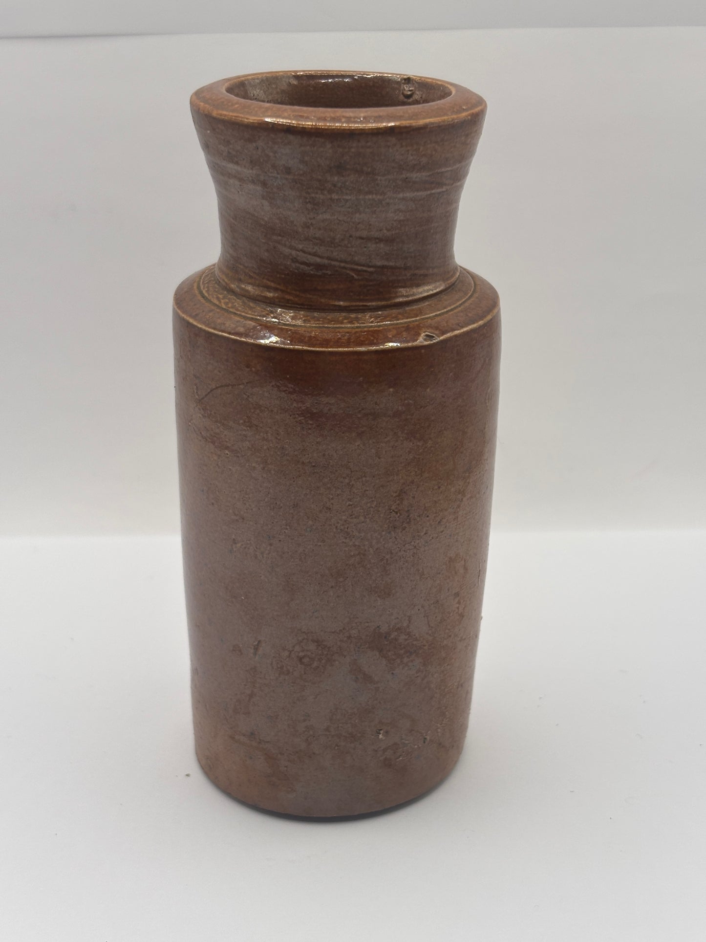 Old stoneware blacking pot