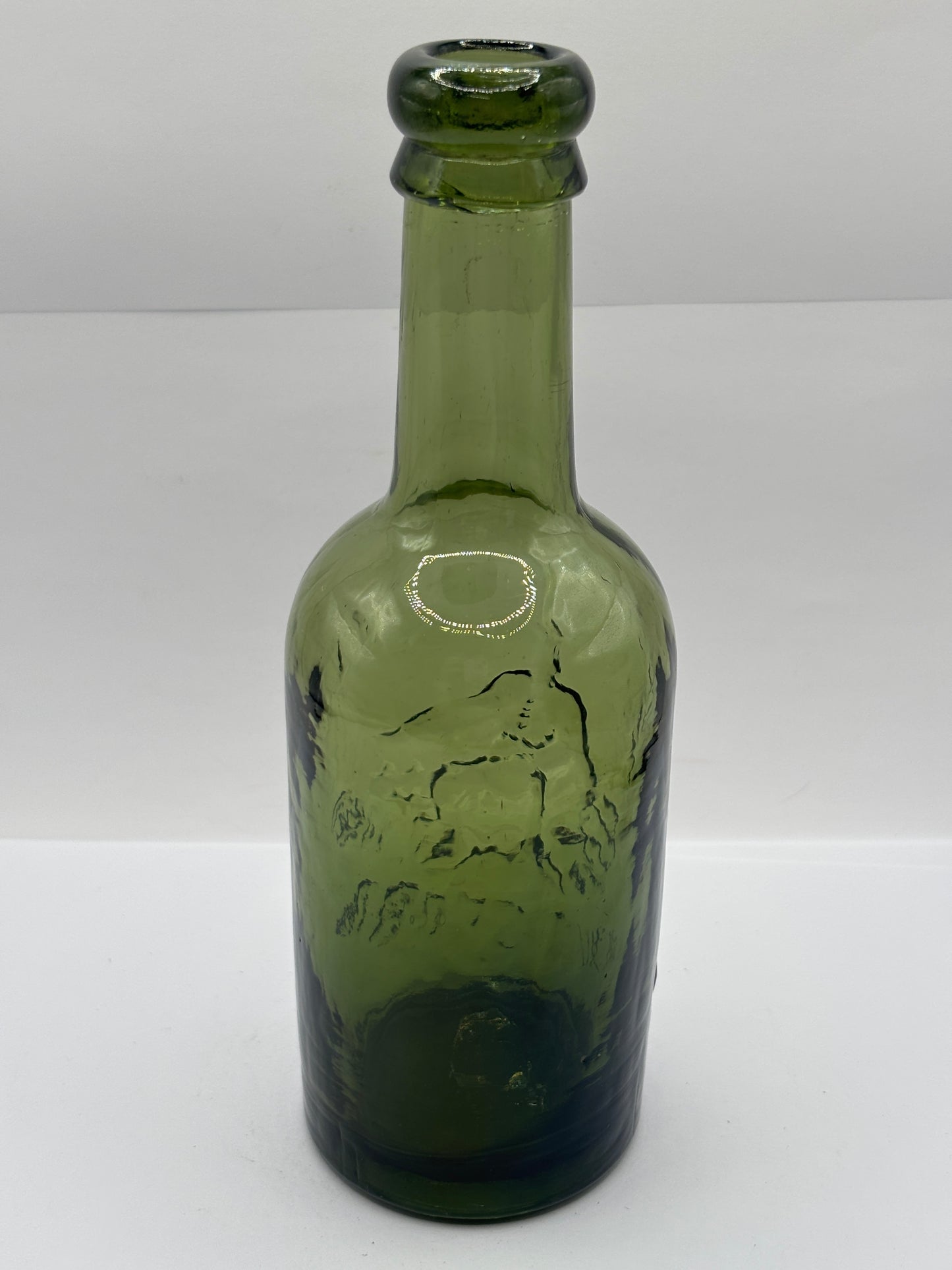 Old advertising beer bottle, King Canute, Joseph Gidman, Manchester
