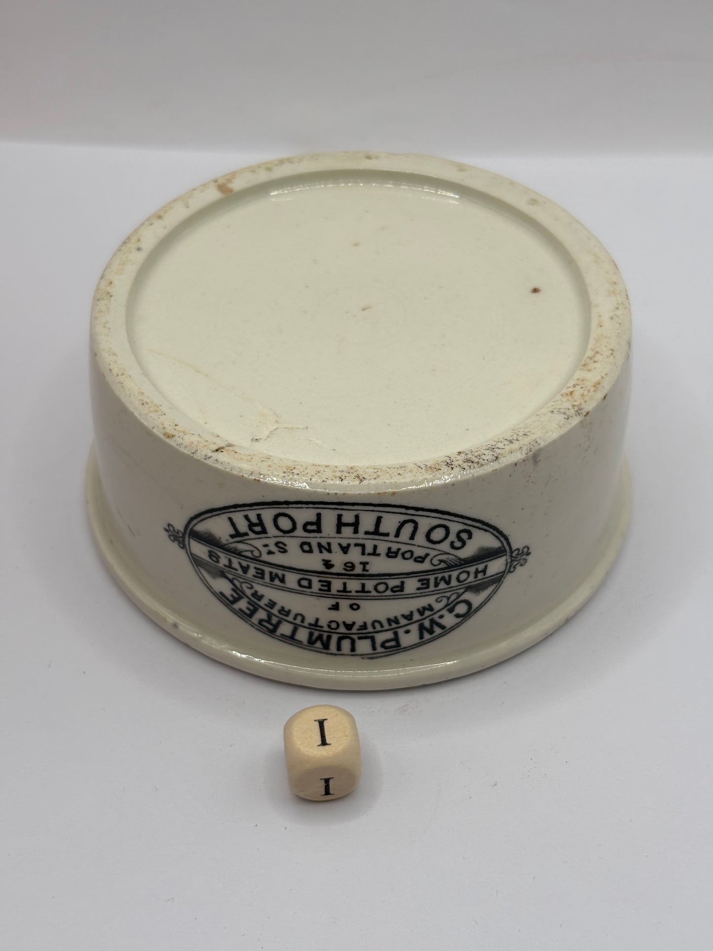 Old Plumtree advertising meat paste pot (i)