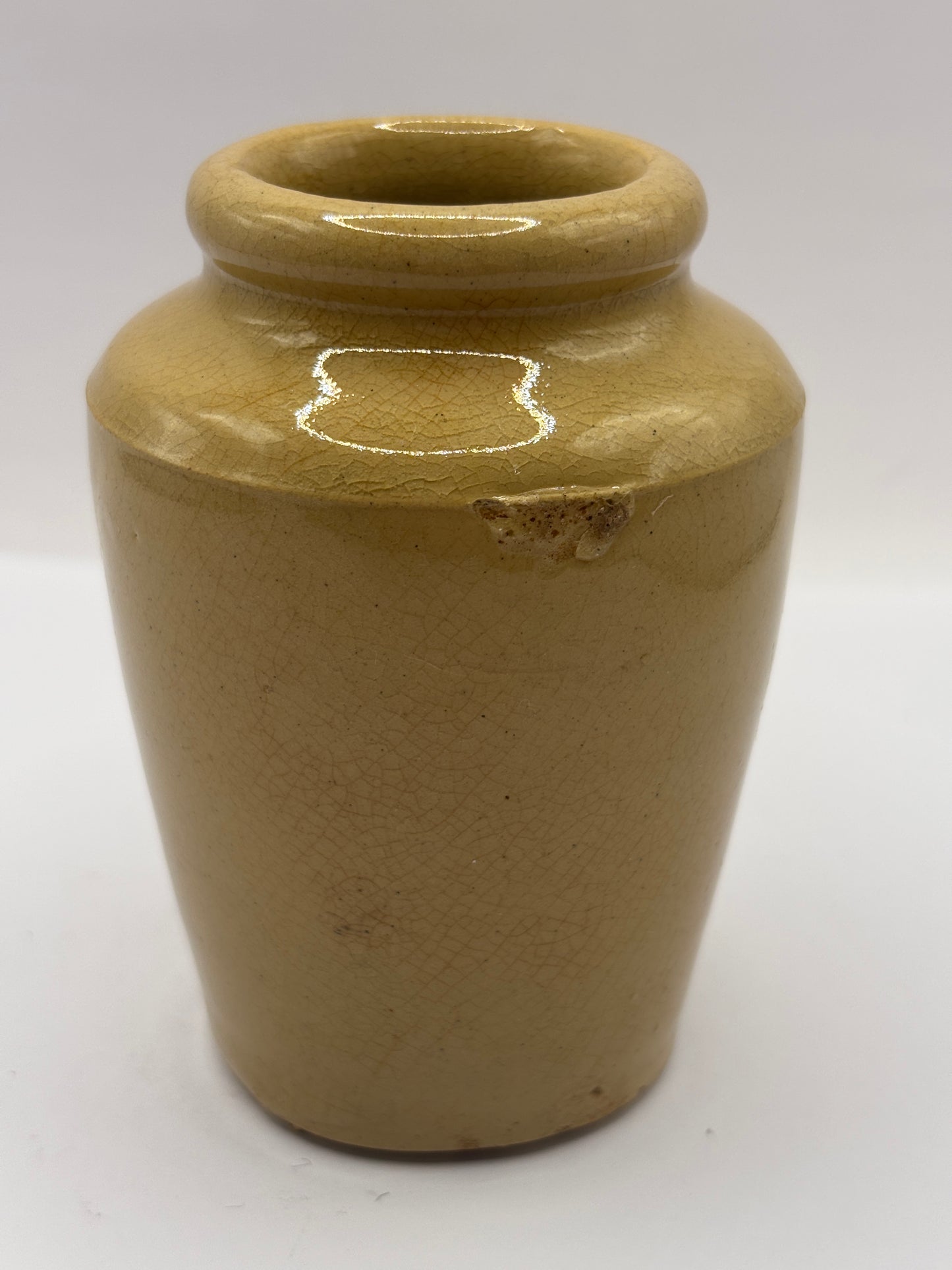 Old stoneware advertising cream pot, Greenside creamery. Gibsons rich pure pasteurised cream