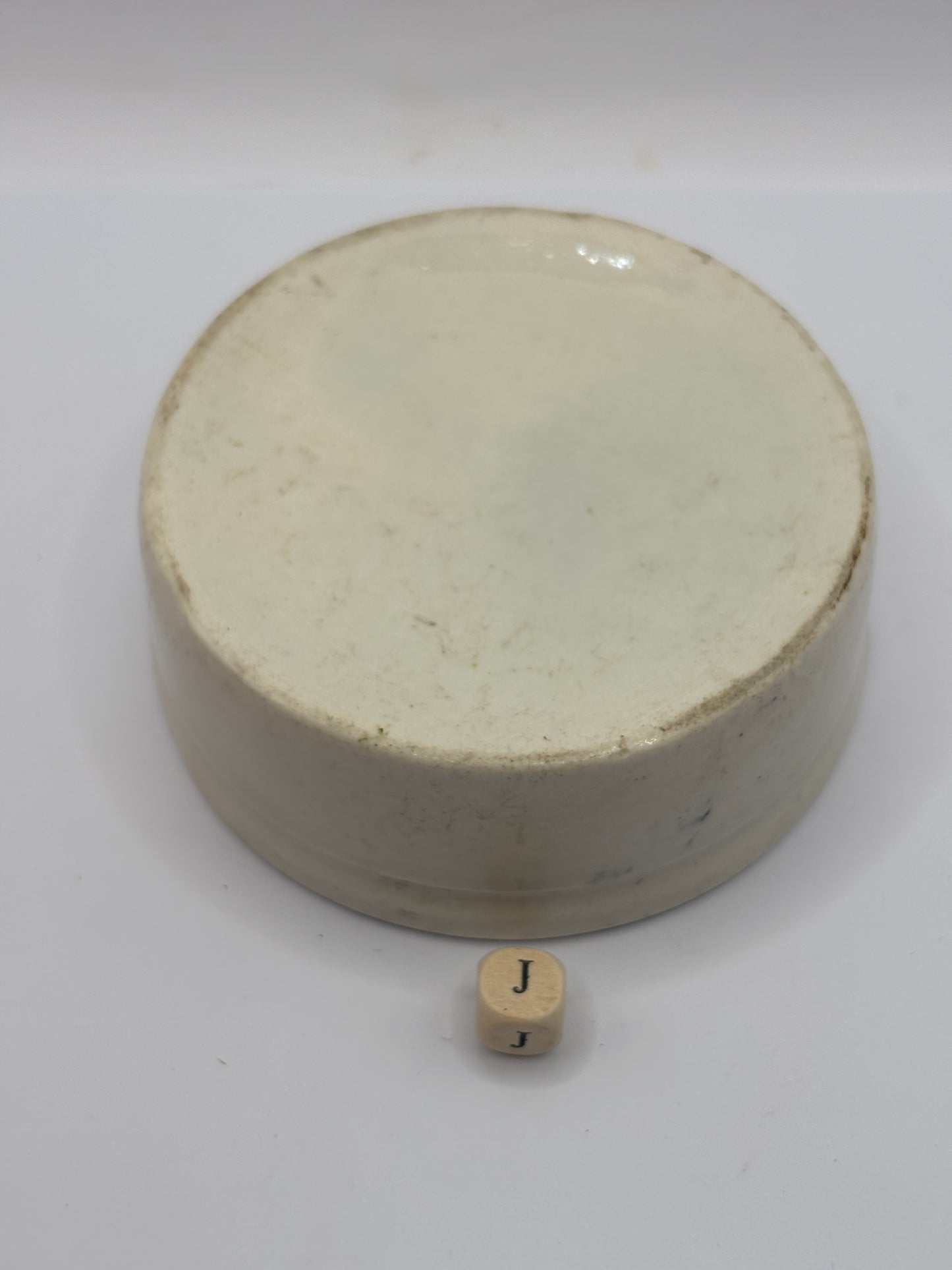 Old plain stoneware meat paste pot (J)