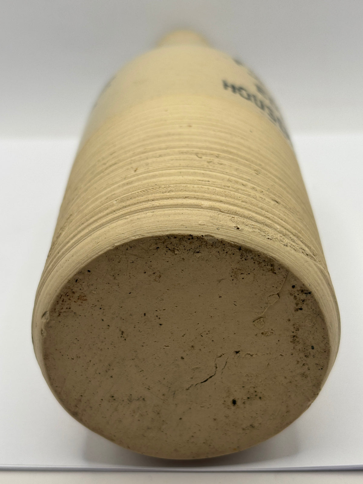 Old stoneware advertising bottle, Plynine household Ammonia with original stopper