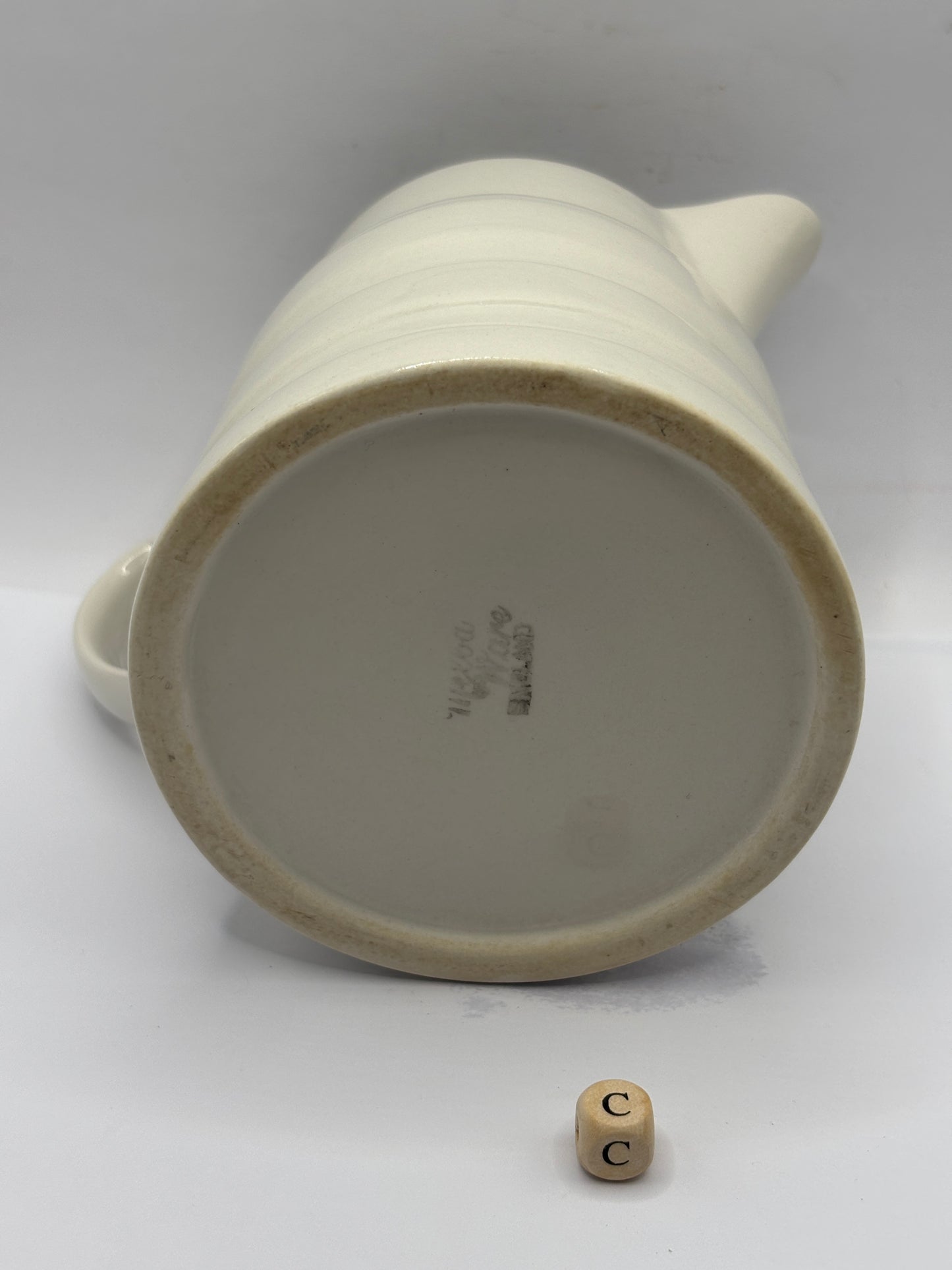 White vintage stoneware jug (c)