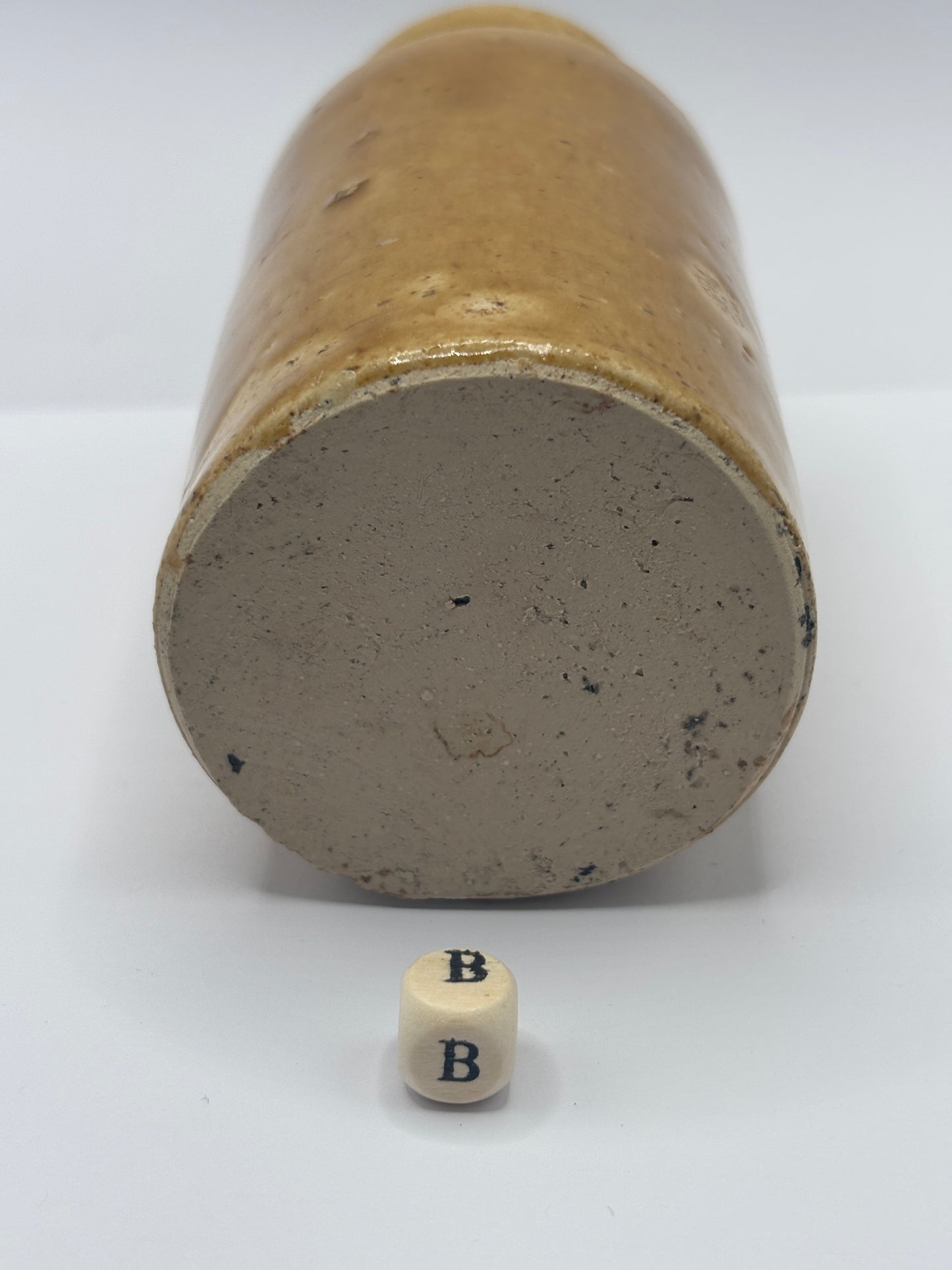 Old stoneware blacking pot (B)