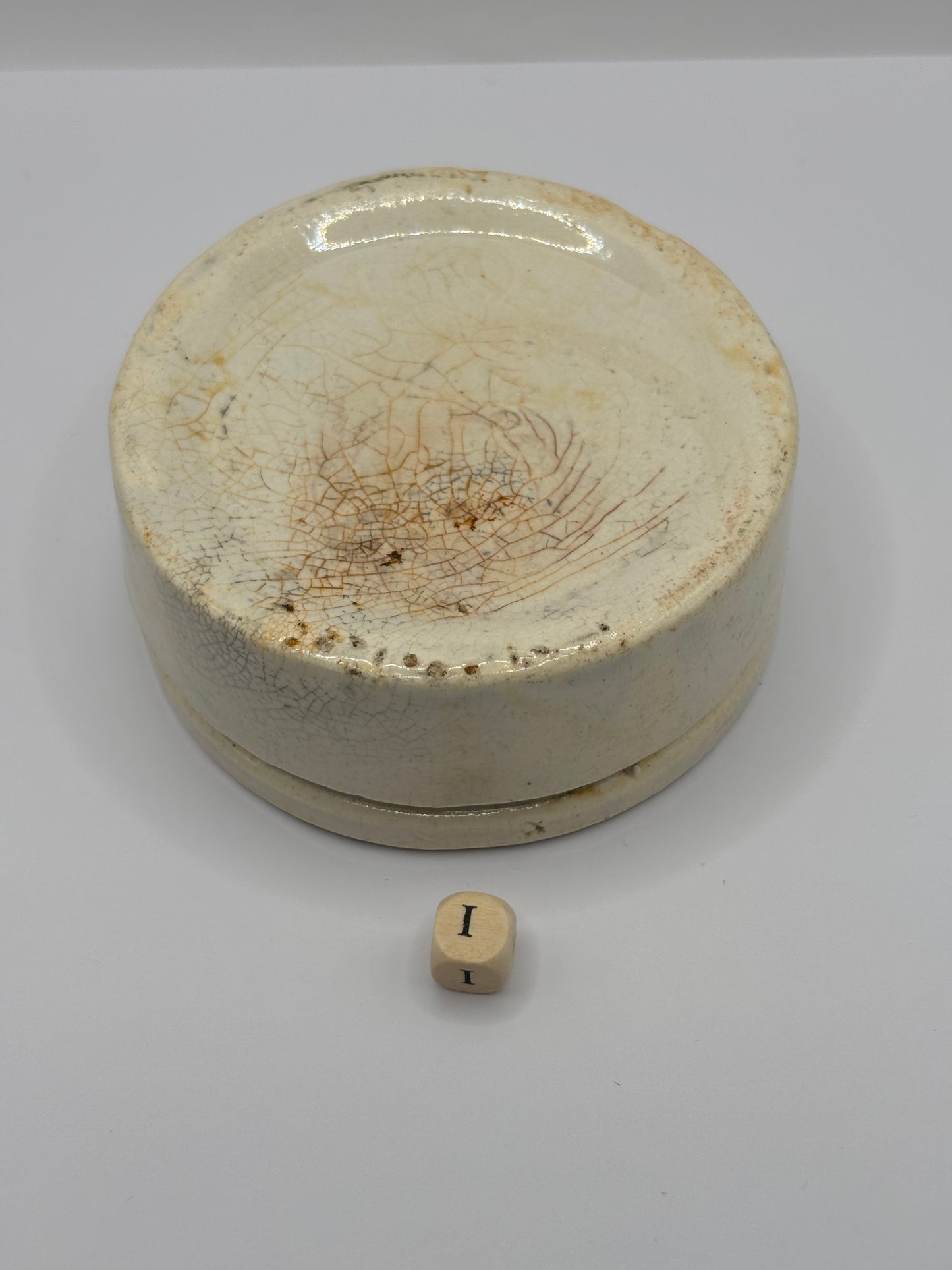 Old plain stoneware meat paste pot, potted meat (i)