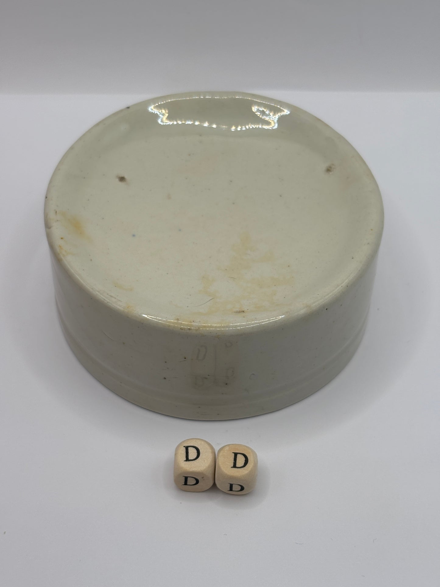 Old plain stoneware meat paste pot, potted meat (DD)
