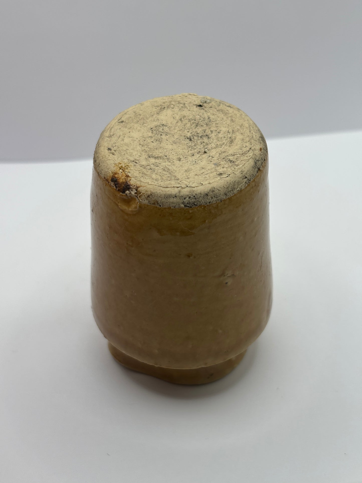 old brown stoneware cream pot