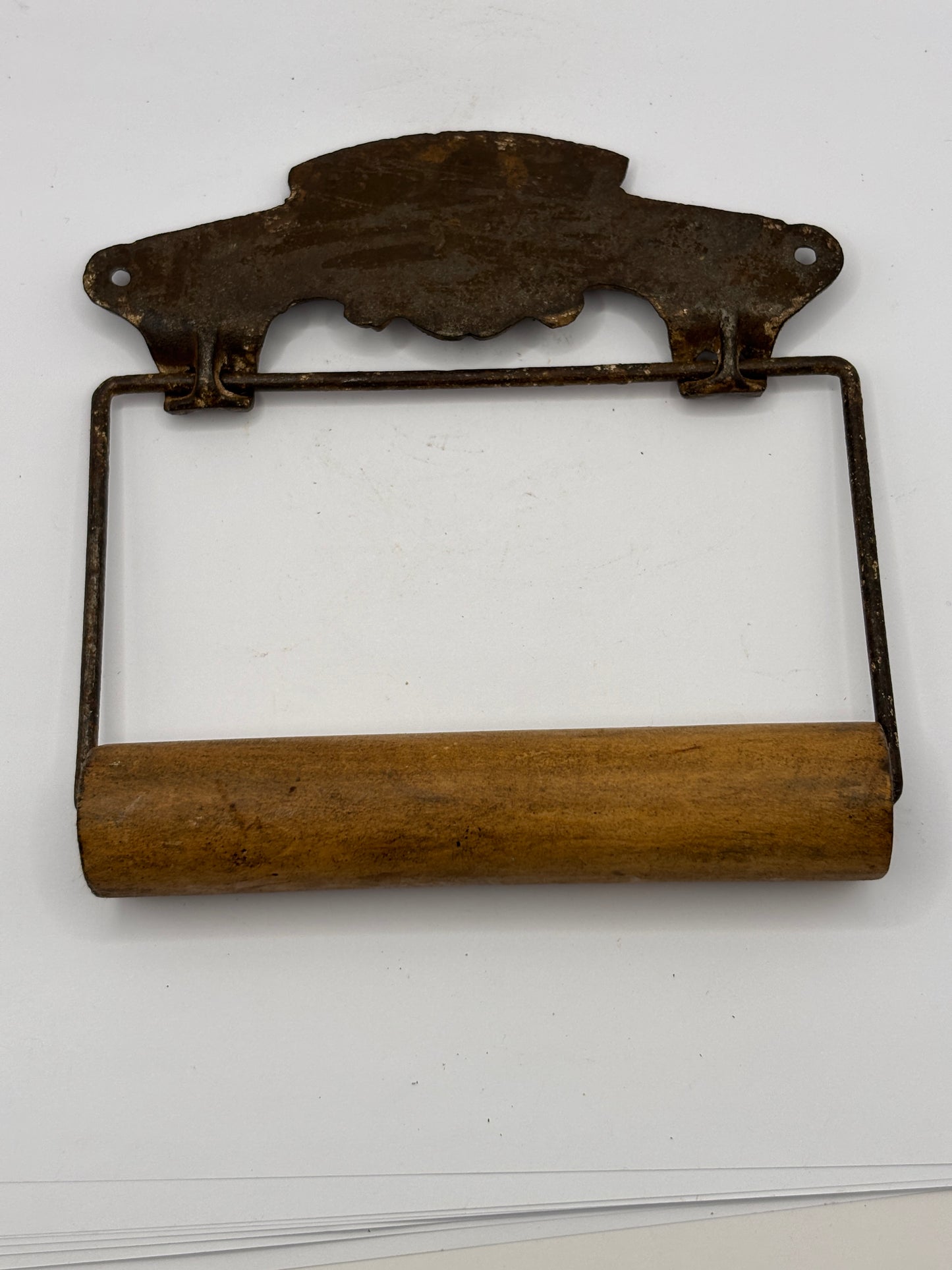 Old advertising toilet roll holder. Victoria toilet fixture