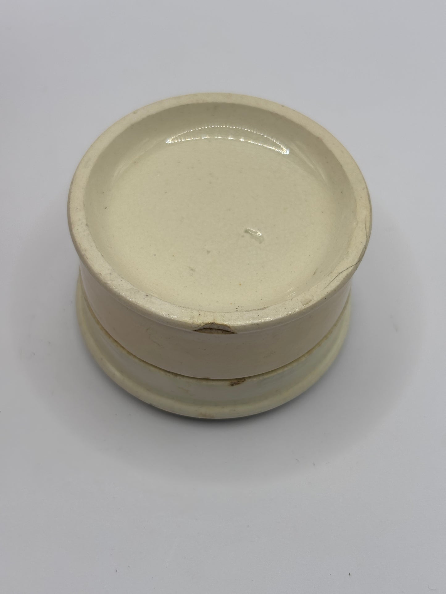 Old advertising lid and base, cold cream