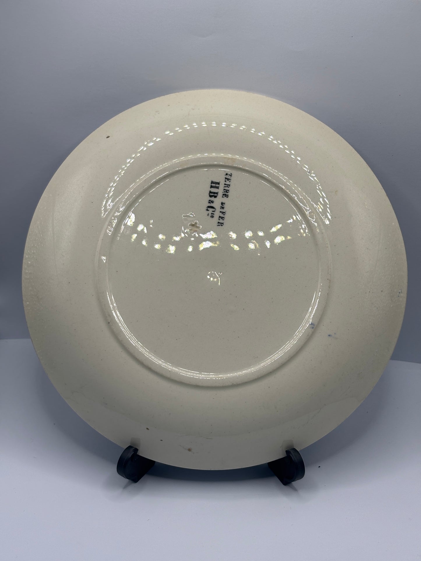 Antique french porcelain plate, mid 19th century