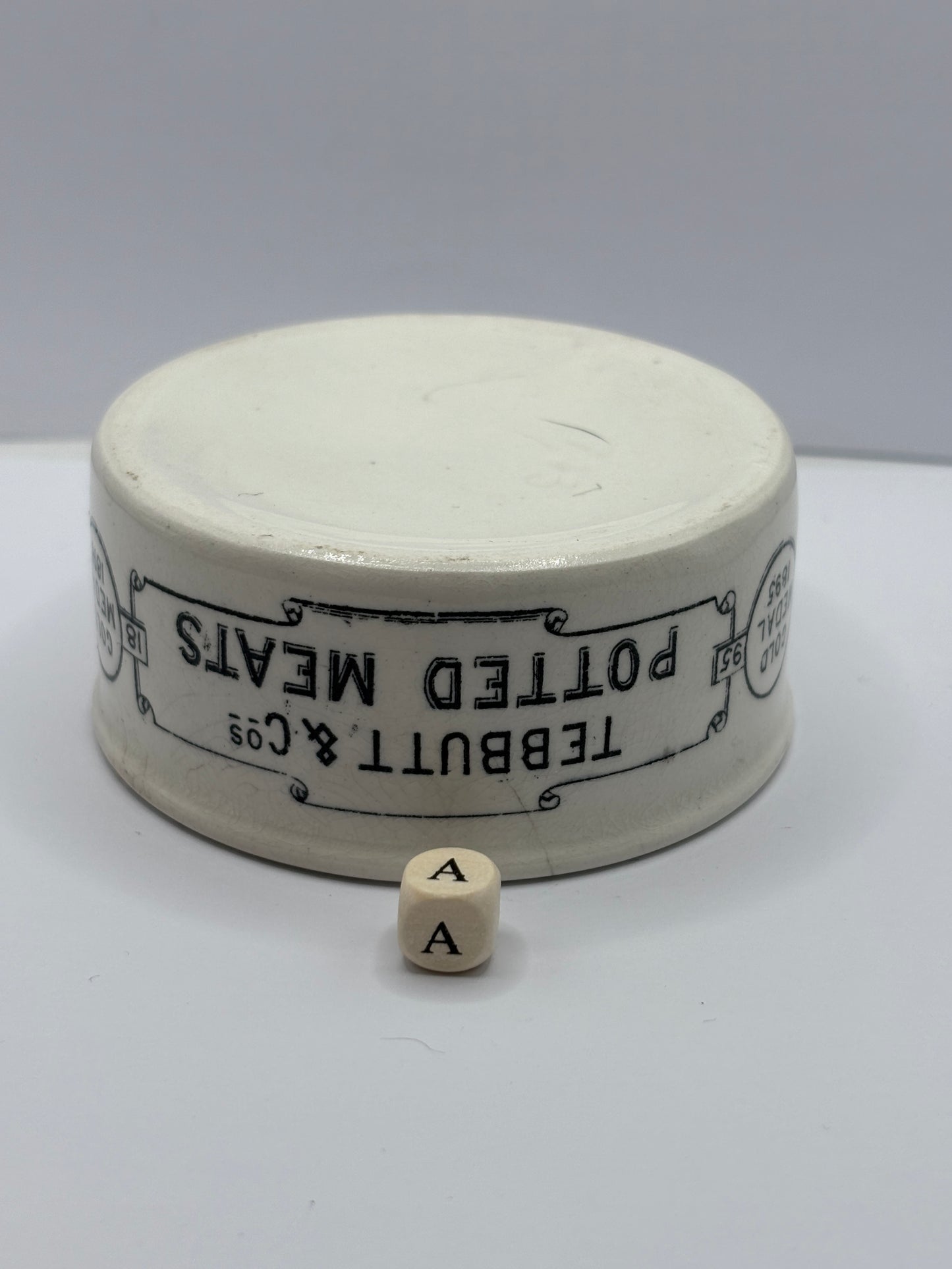 Old Teabutts advertising potted meat dish (a)