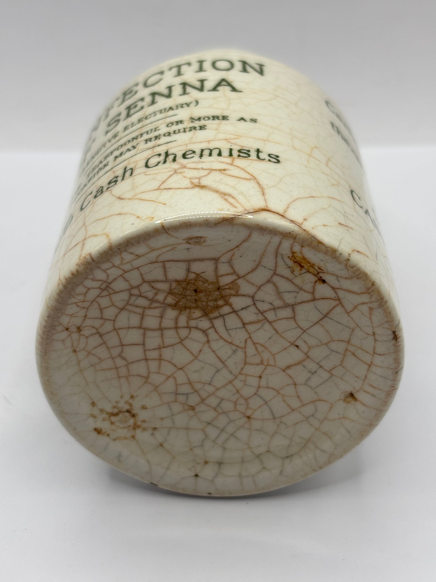 Old advertising jar, Boots confection of senna