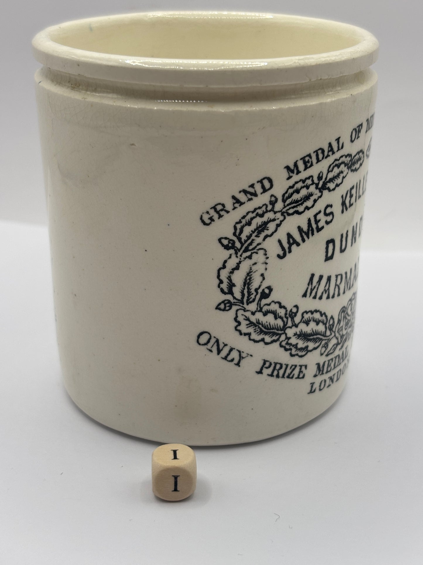 Old 1lb James Keiller Dundee marmalade Jar (i)
