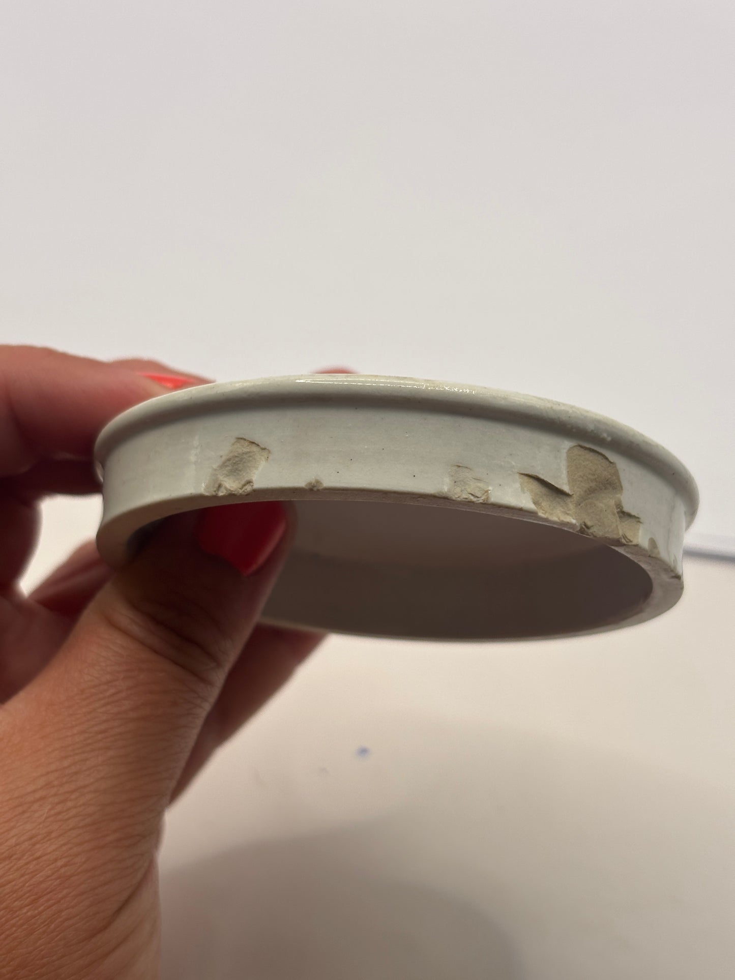 old advertising lid, Almond shaving cream