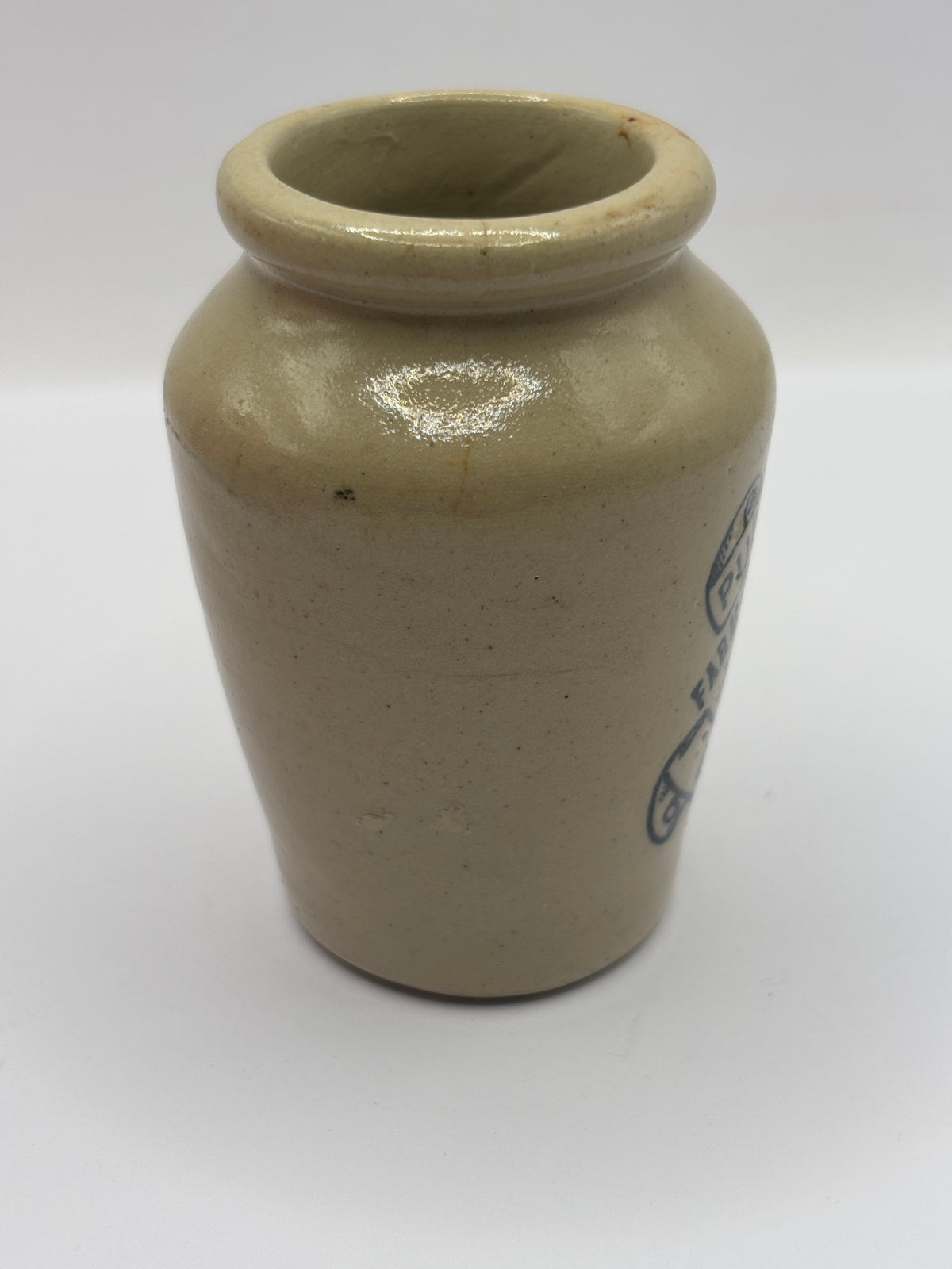 Old advertising cream pot, Pure fresh cream, The Creamery, Walkden