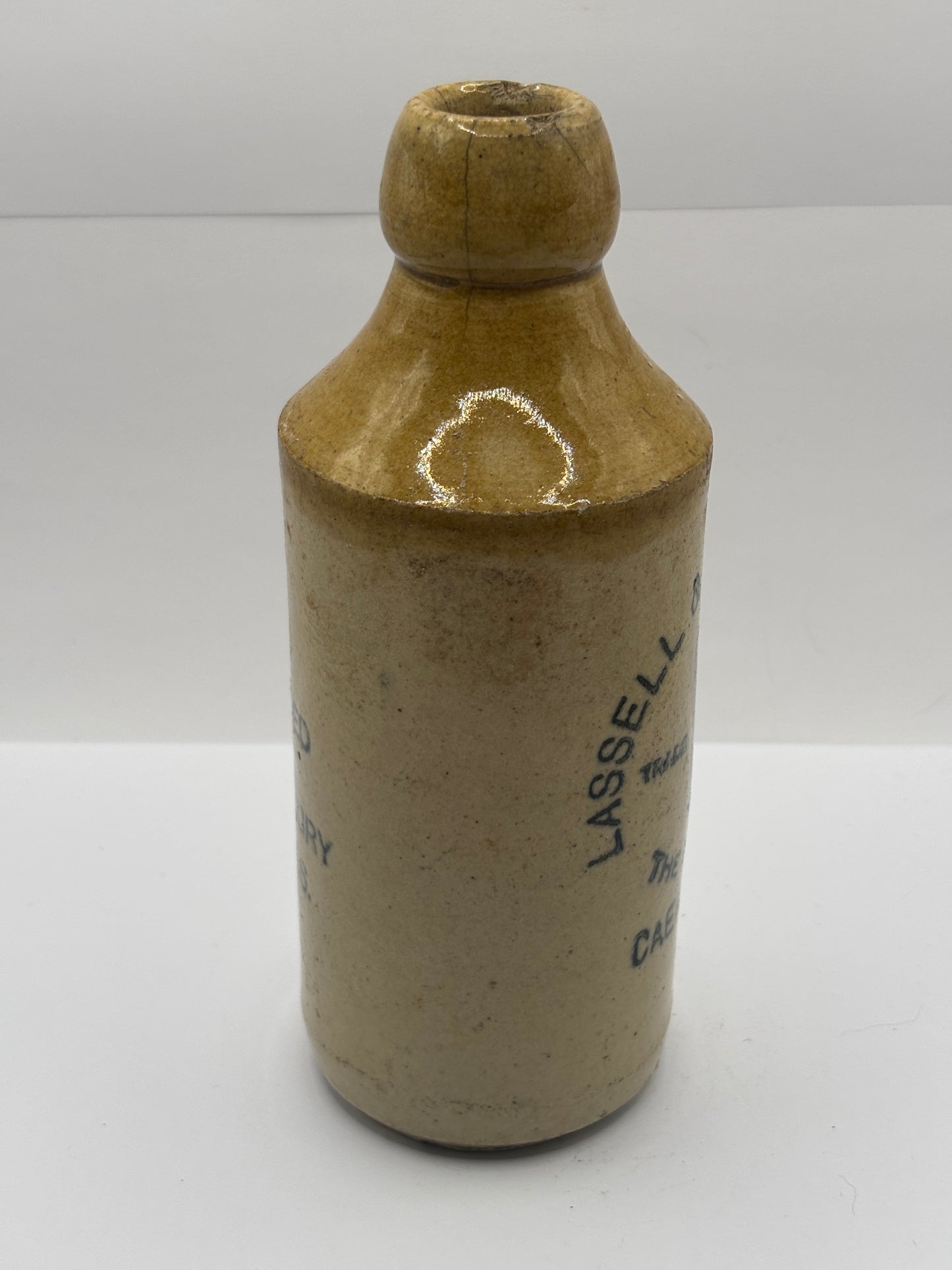 Old stoneware ginger beer bottle, lassell & sharman the brewery, Caergwrle
