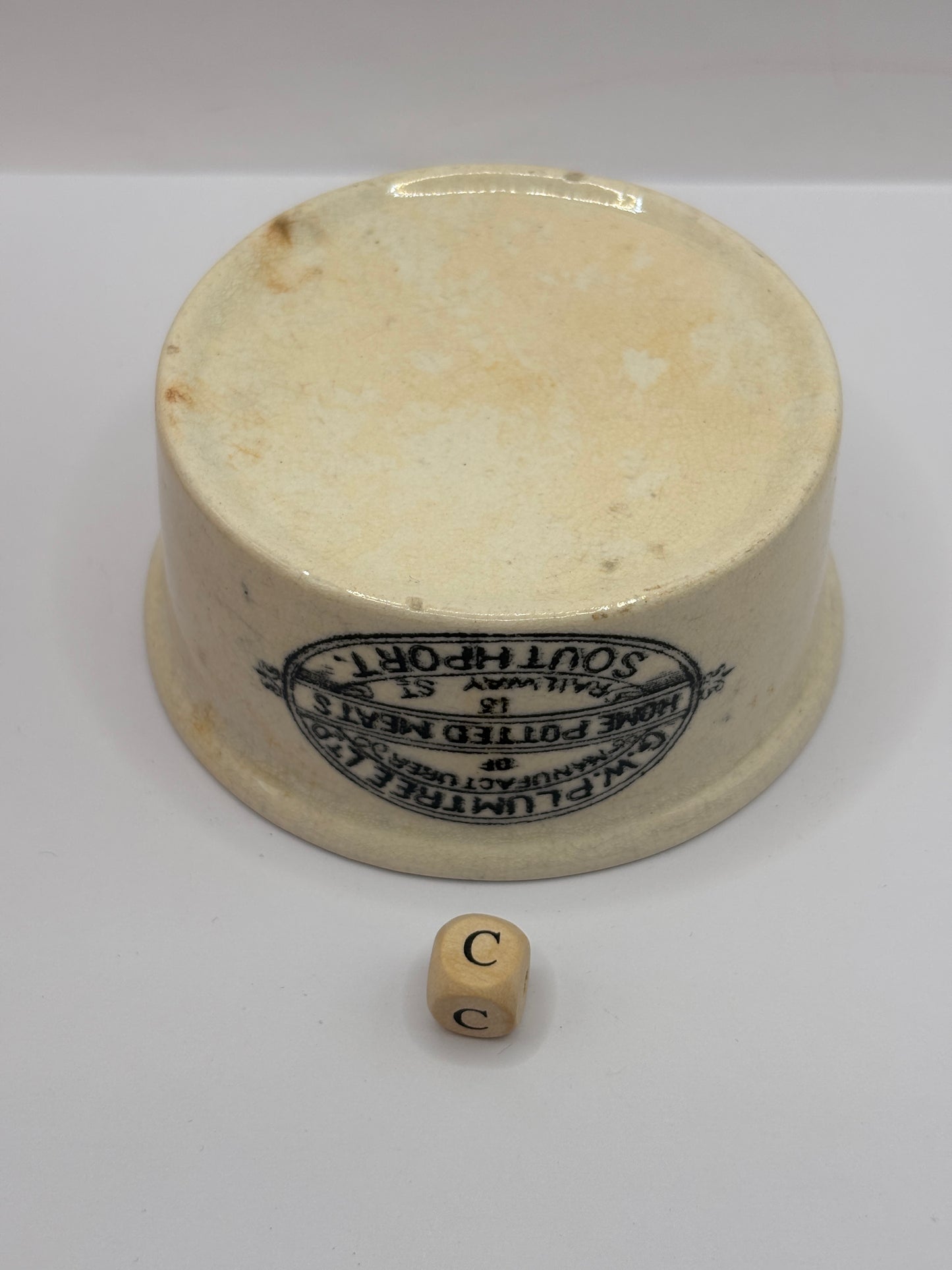 Old Plumtree advertising meat paste pot (C)