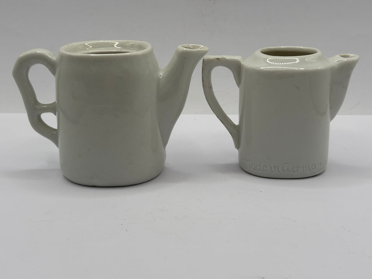 2 old small dolls house tea pots (no lids)