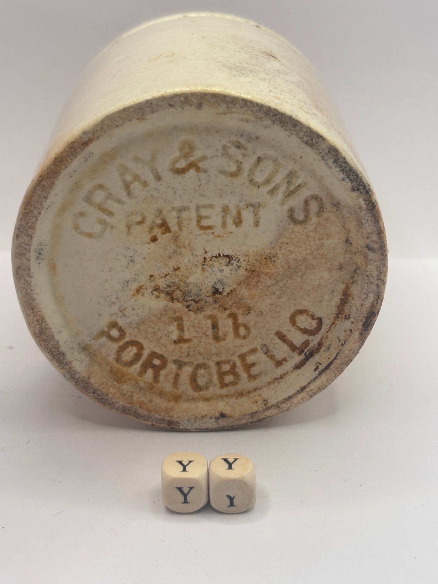 Old stoneware marmalade jar, Gray & sons 1lb (YY)