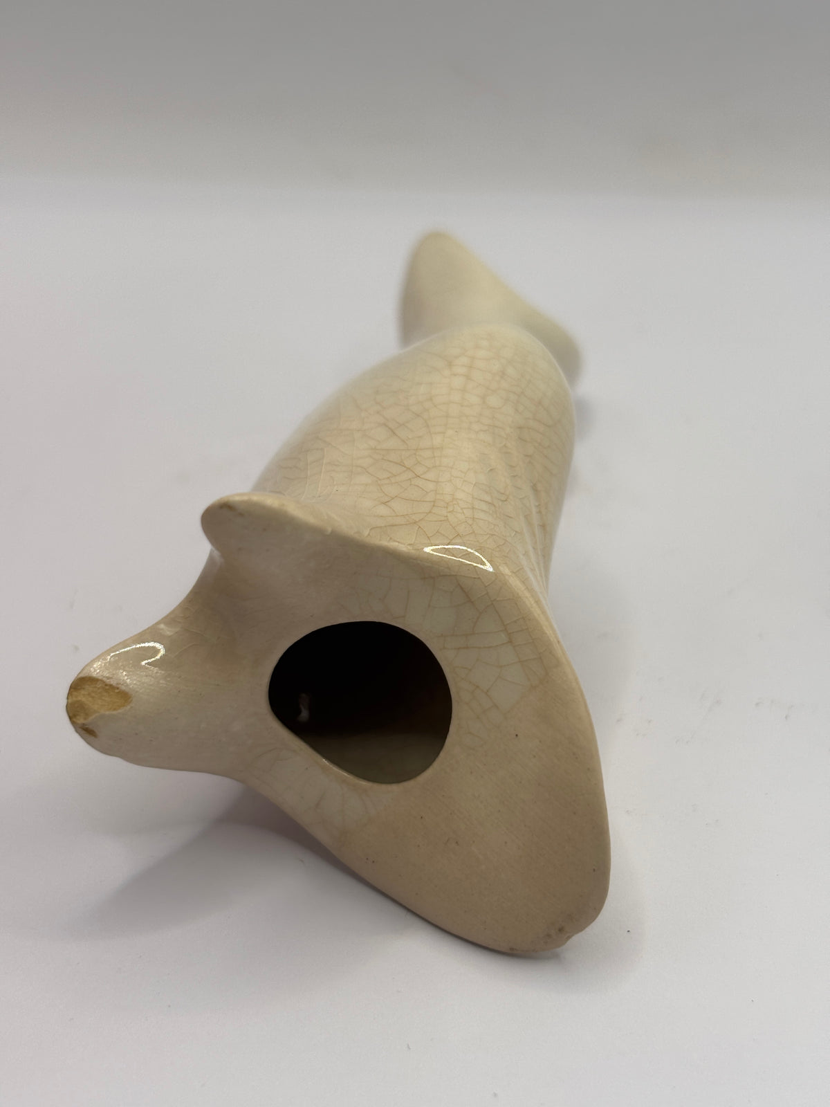Old stoneware pie bird, pie funnel