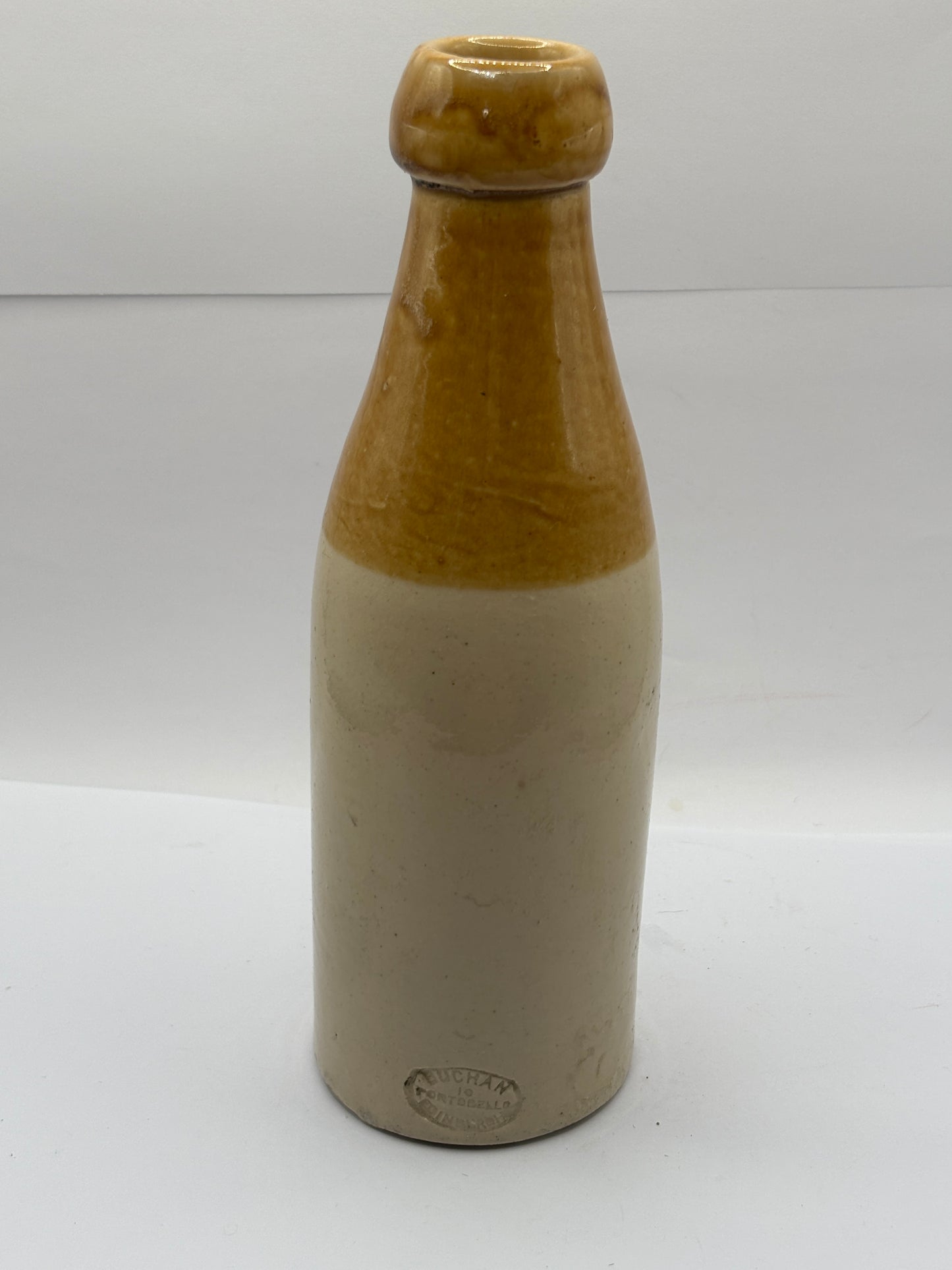 Old stoneware ginger beer bottle, Bewick brothers Double stout, Blaydon on tyne