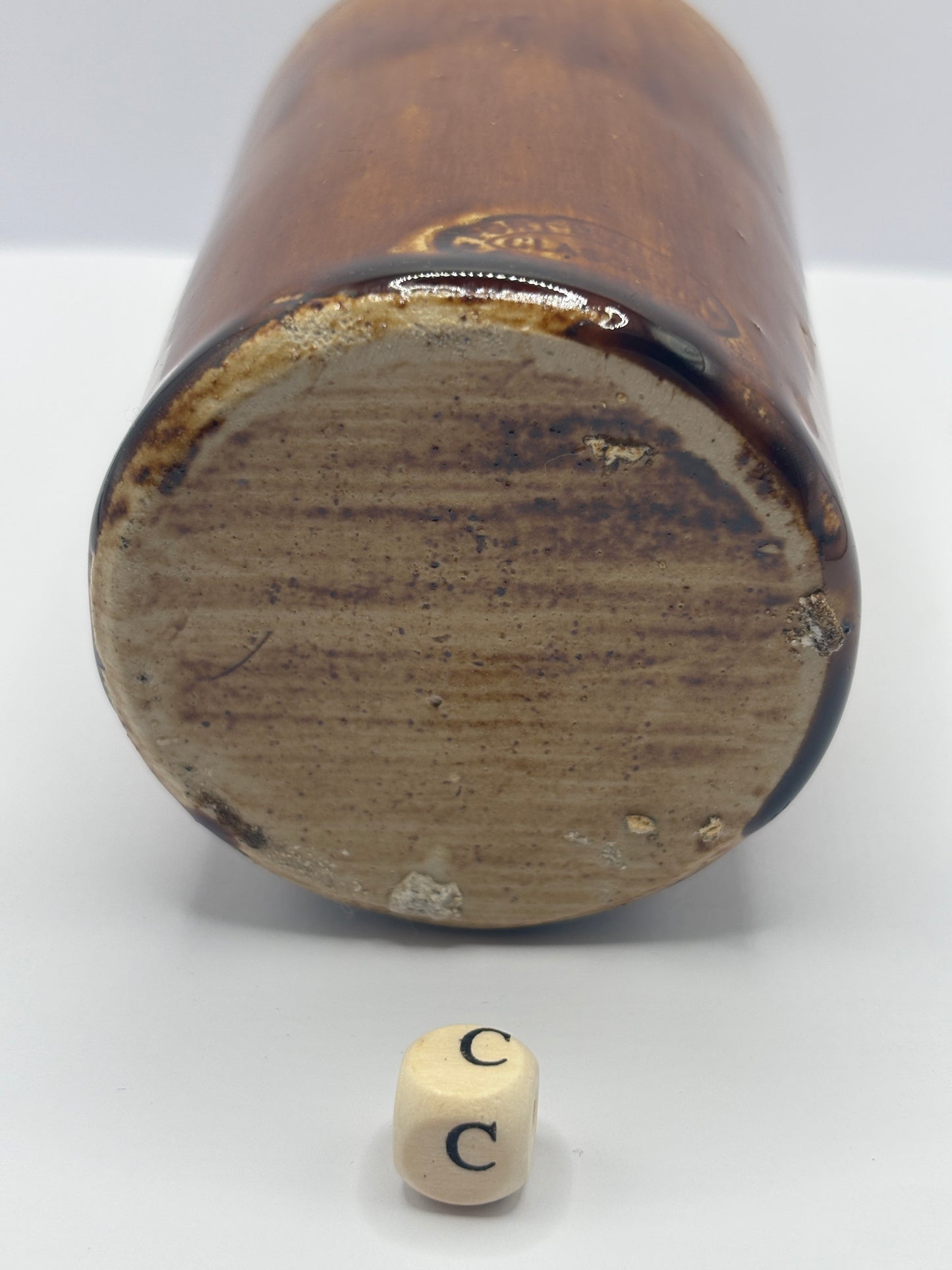 Old stoneware blacking pot (C)