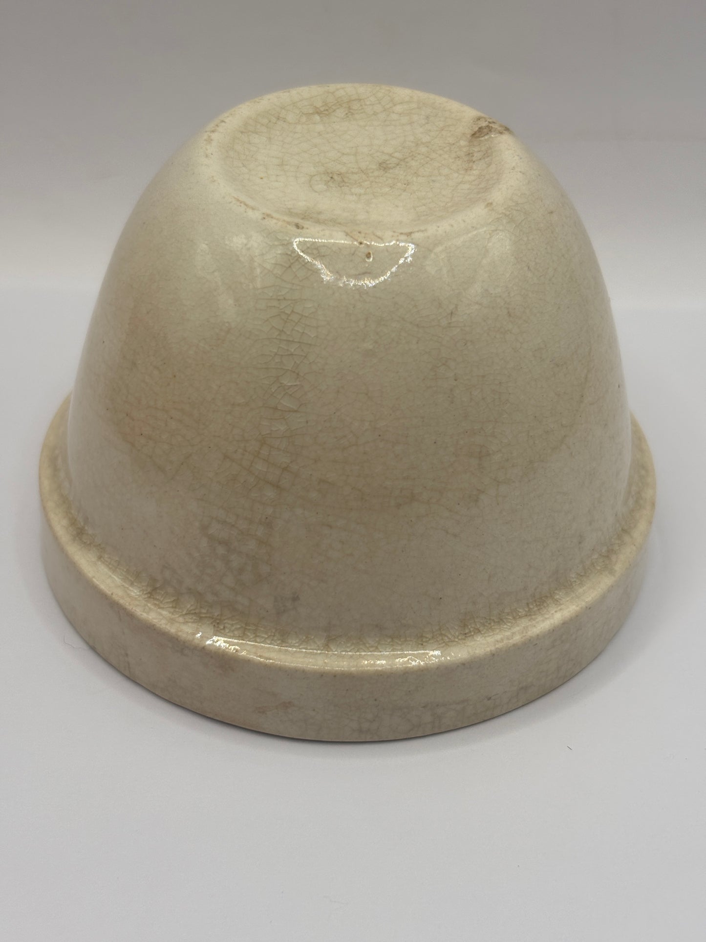 Old mini stained & crazed pudding bowl (G)