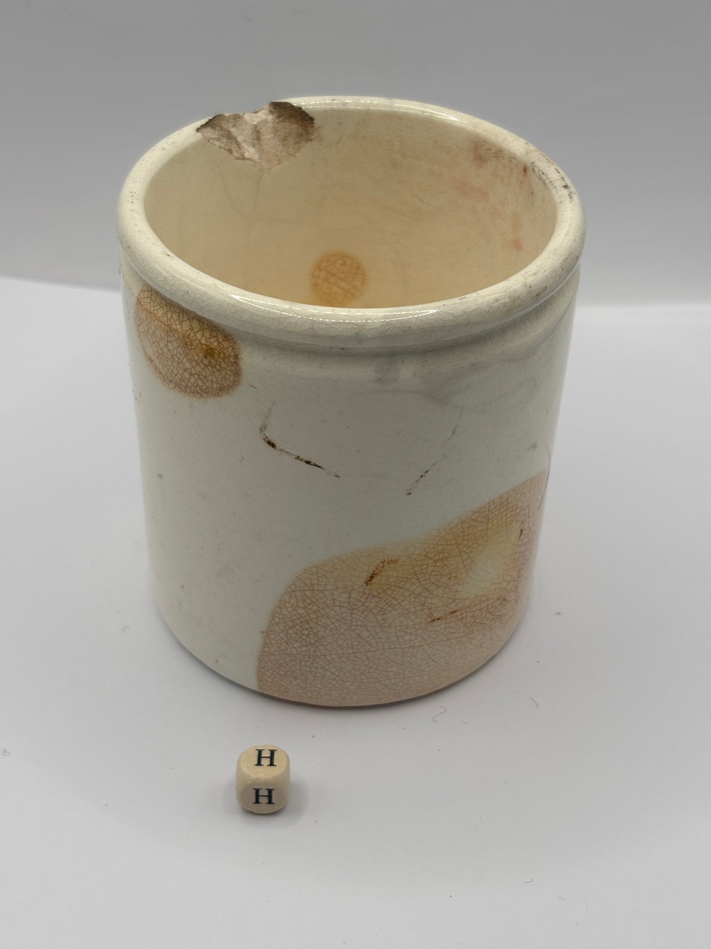 Old 1lb James Keiller Dundee marmalade Jar (H) damaged